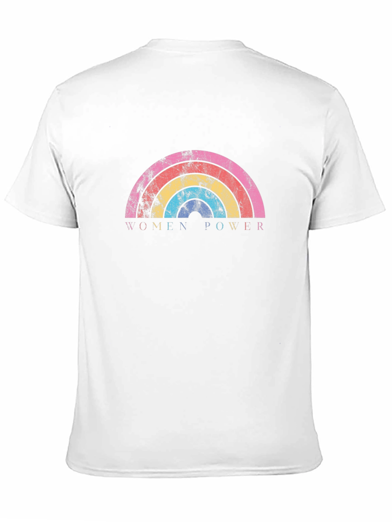 Black Women Power Rainbow Graphic Tee - Black Unisex T-Shirt view 11