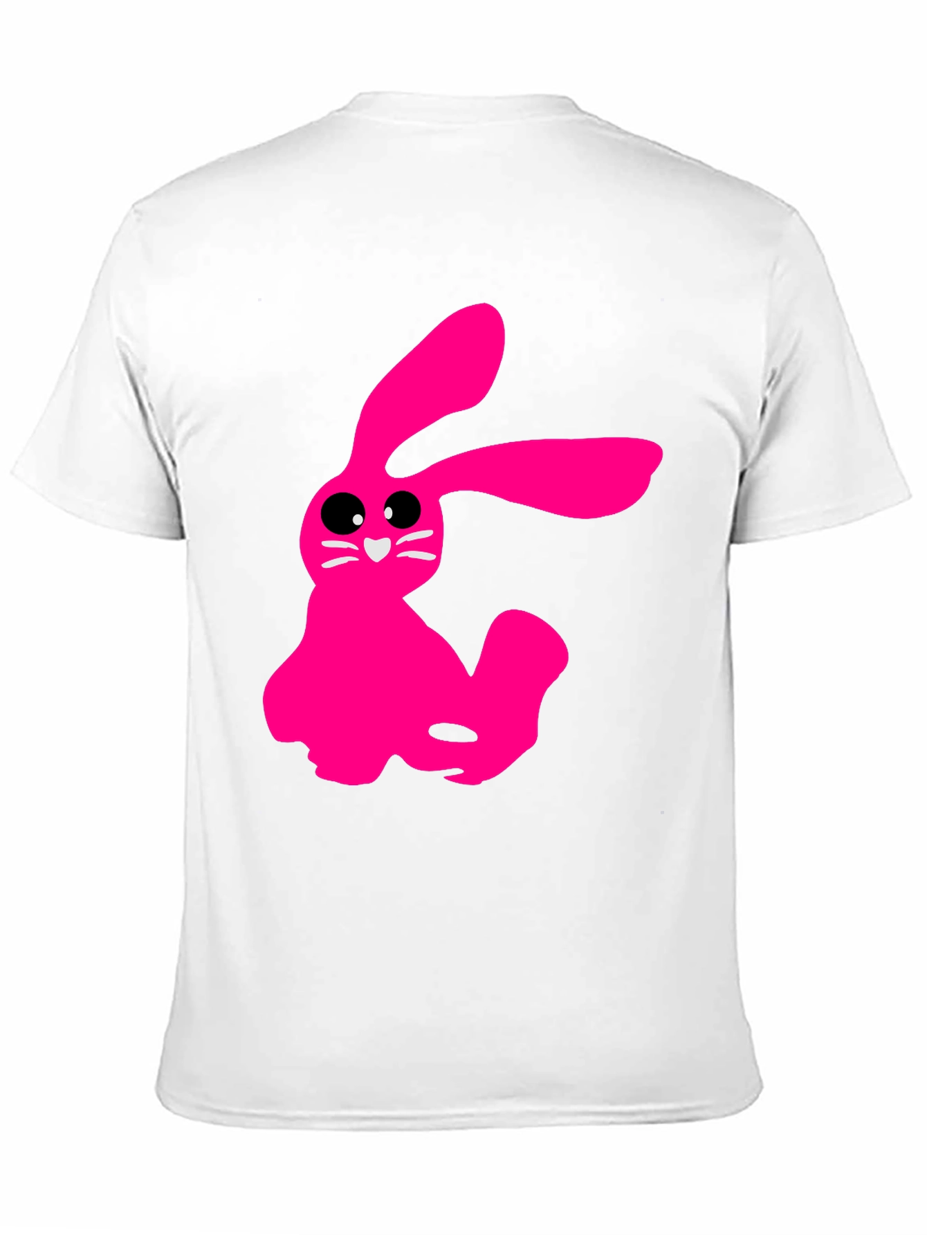Black Pink Bunny Graphic Tee - Soft Cotton Black T-Shirt view 11
