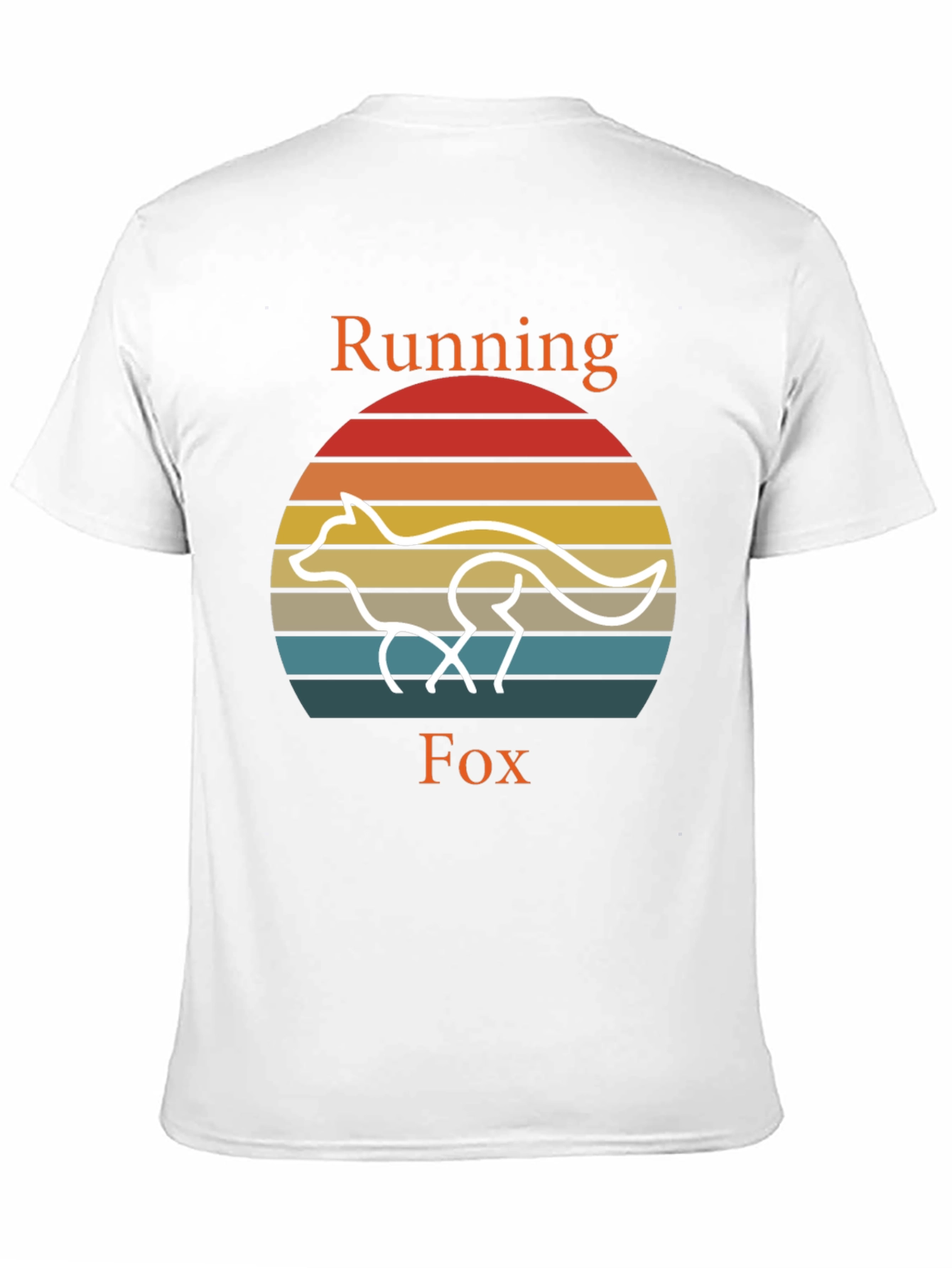 Black Running Fox T-Shirt Retro Style Tee view 11
