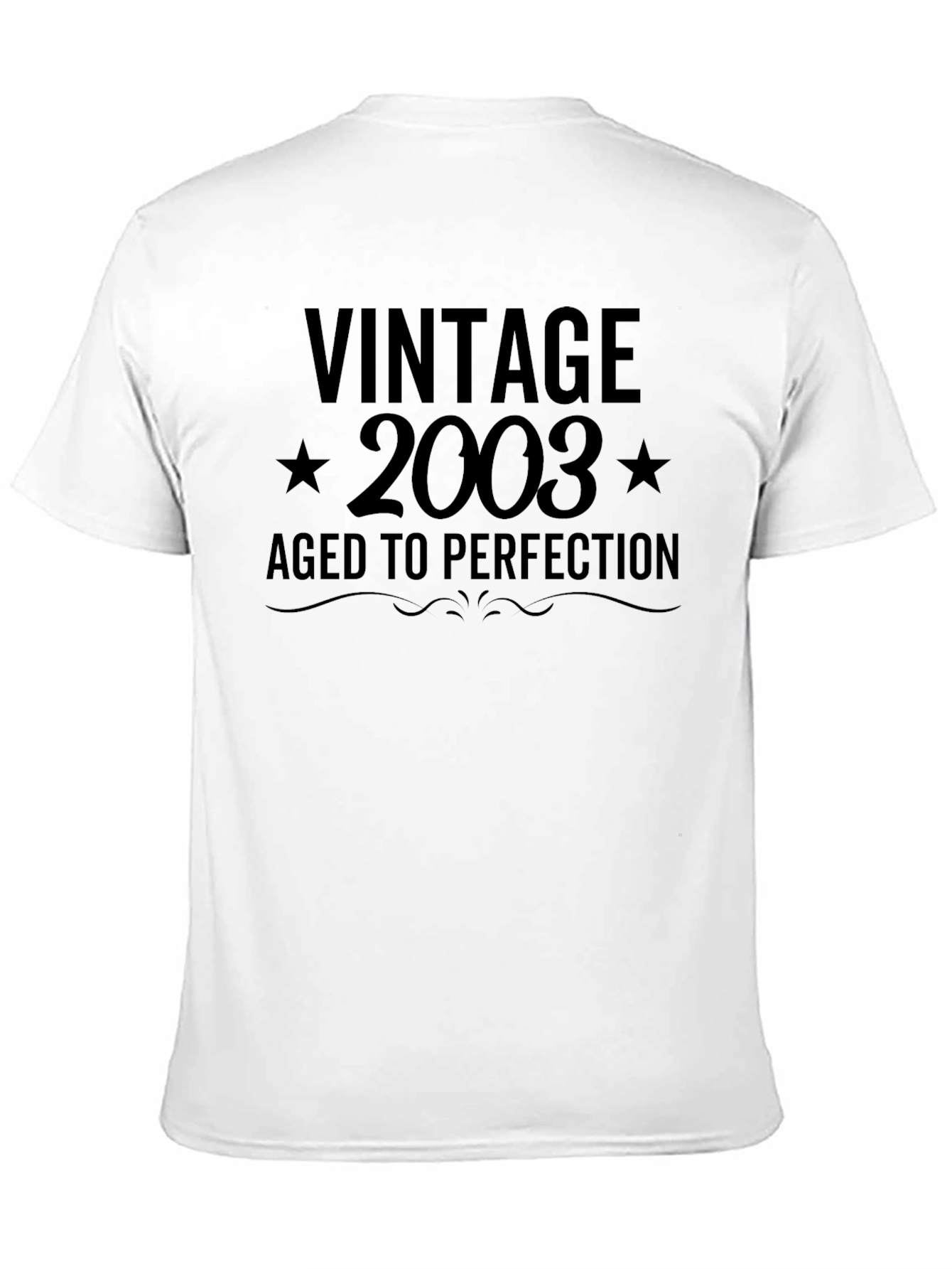 Black Vintage 2003 Aged To Perfection Black T-Shirt view 11