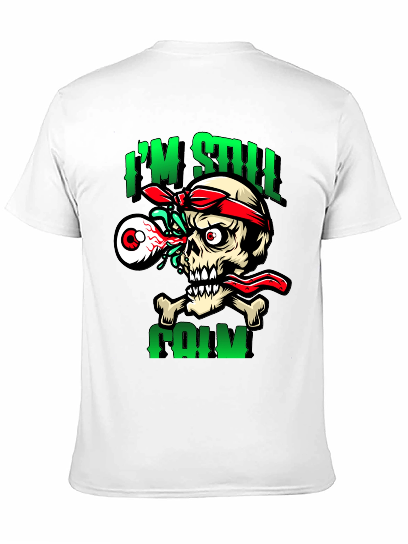 Black I'm Still Calm Skeleton Graphic T-Shirt view 11