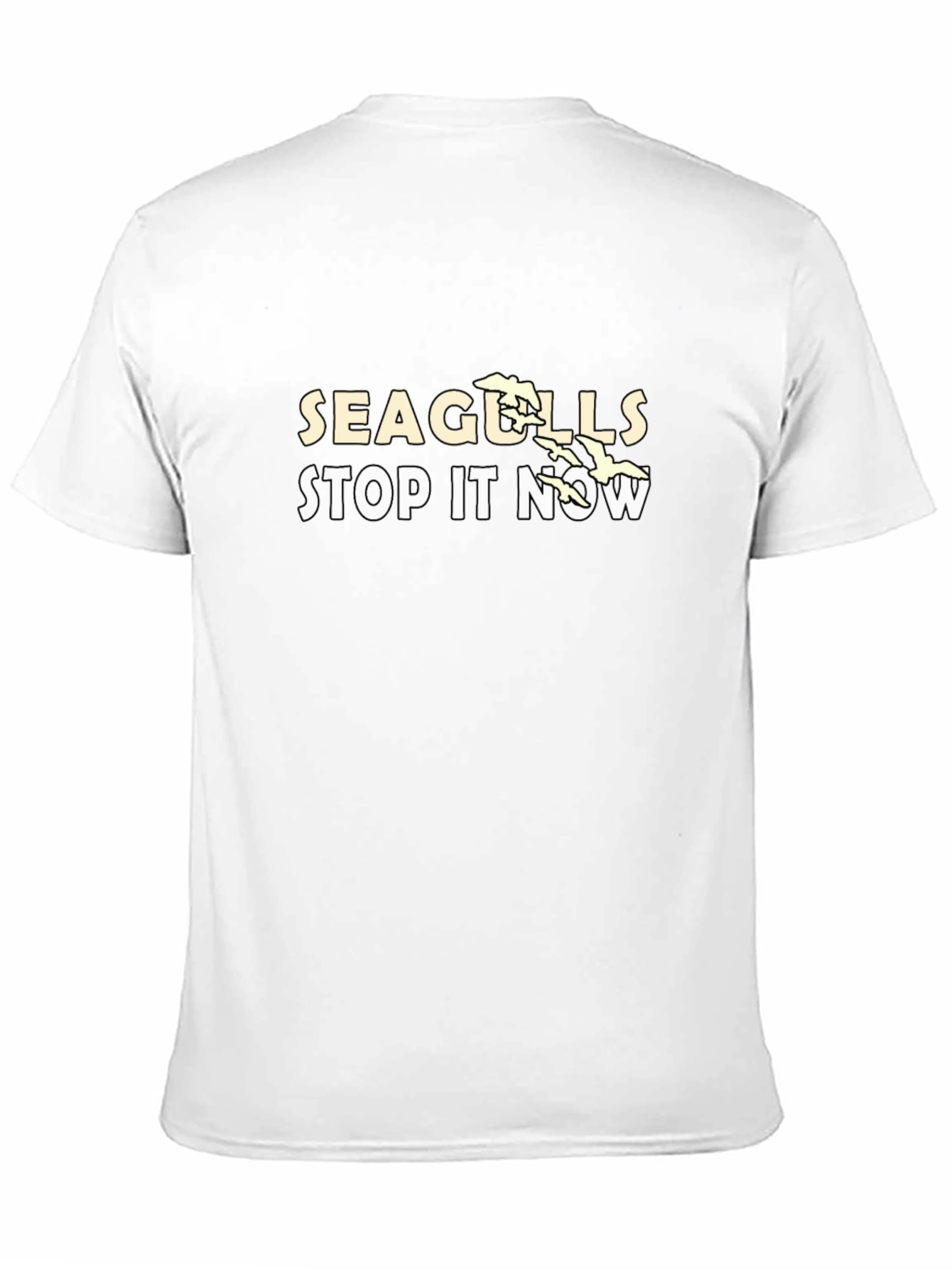 Black Seagulls Stop It Now Graphic T-Shirt view 11