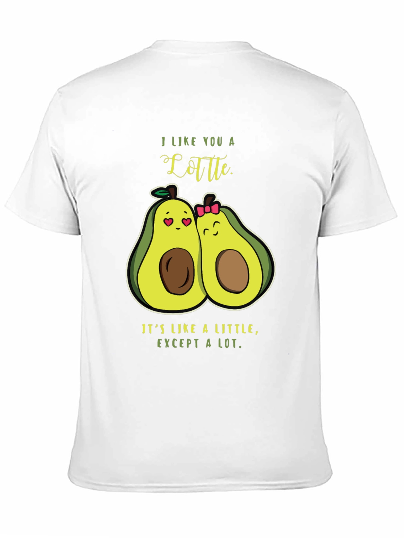 Black Avocado Love T-Shirt - "I Like You a Latte" Pun Shirt view 11