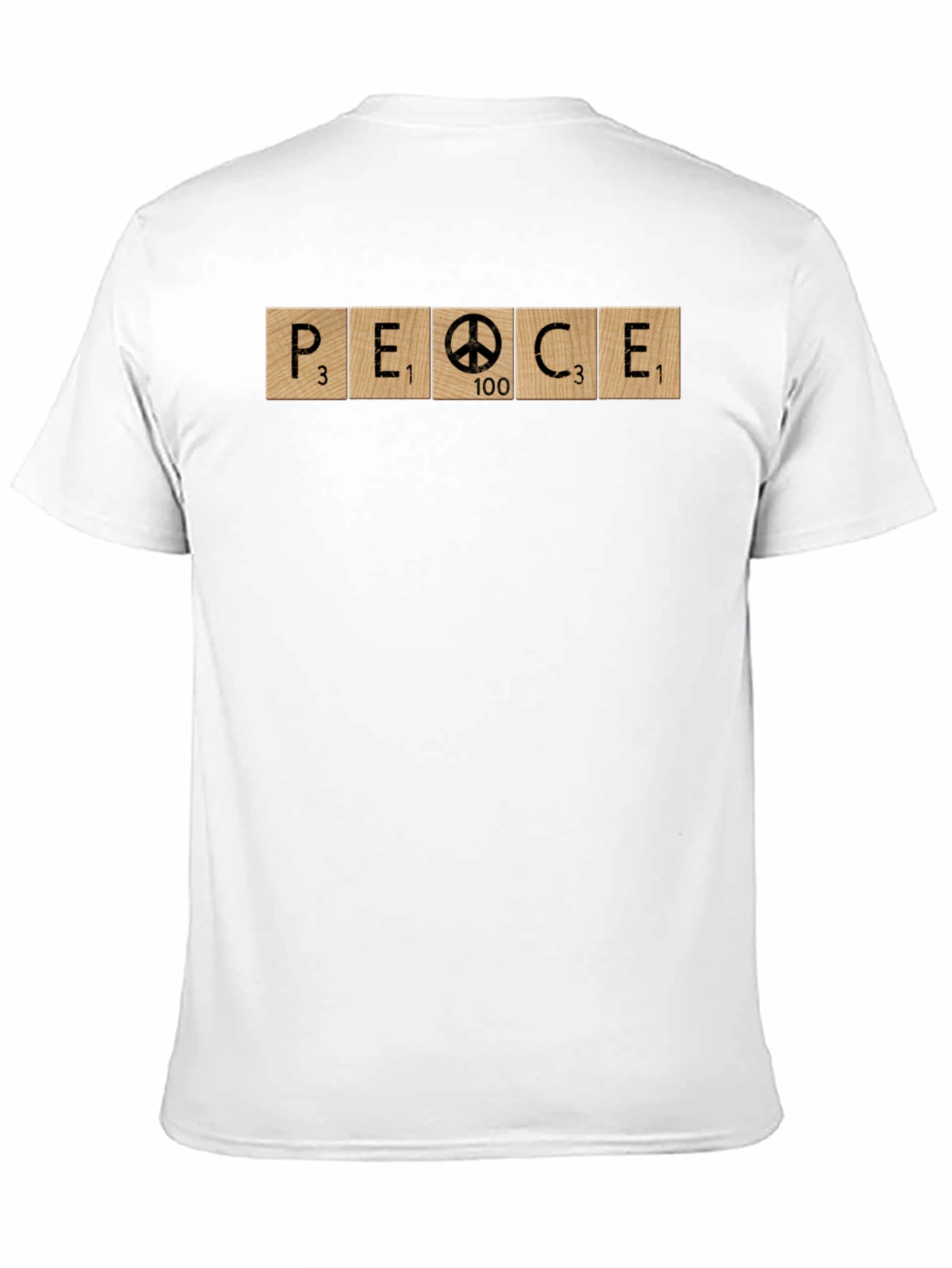 Black Peace Symbol Word Tile Graphic Tee - Unisex view 11