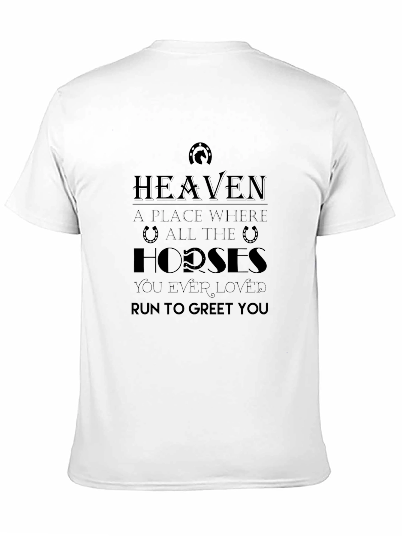 Black Heavenly Horses Graphic Tee - Unisex Black Shirt view 11