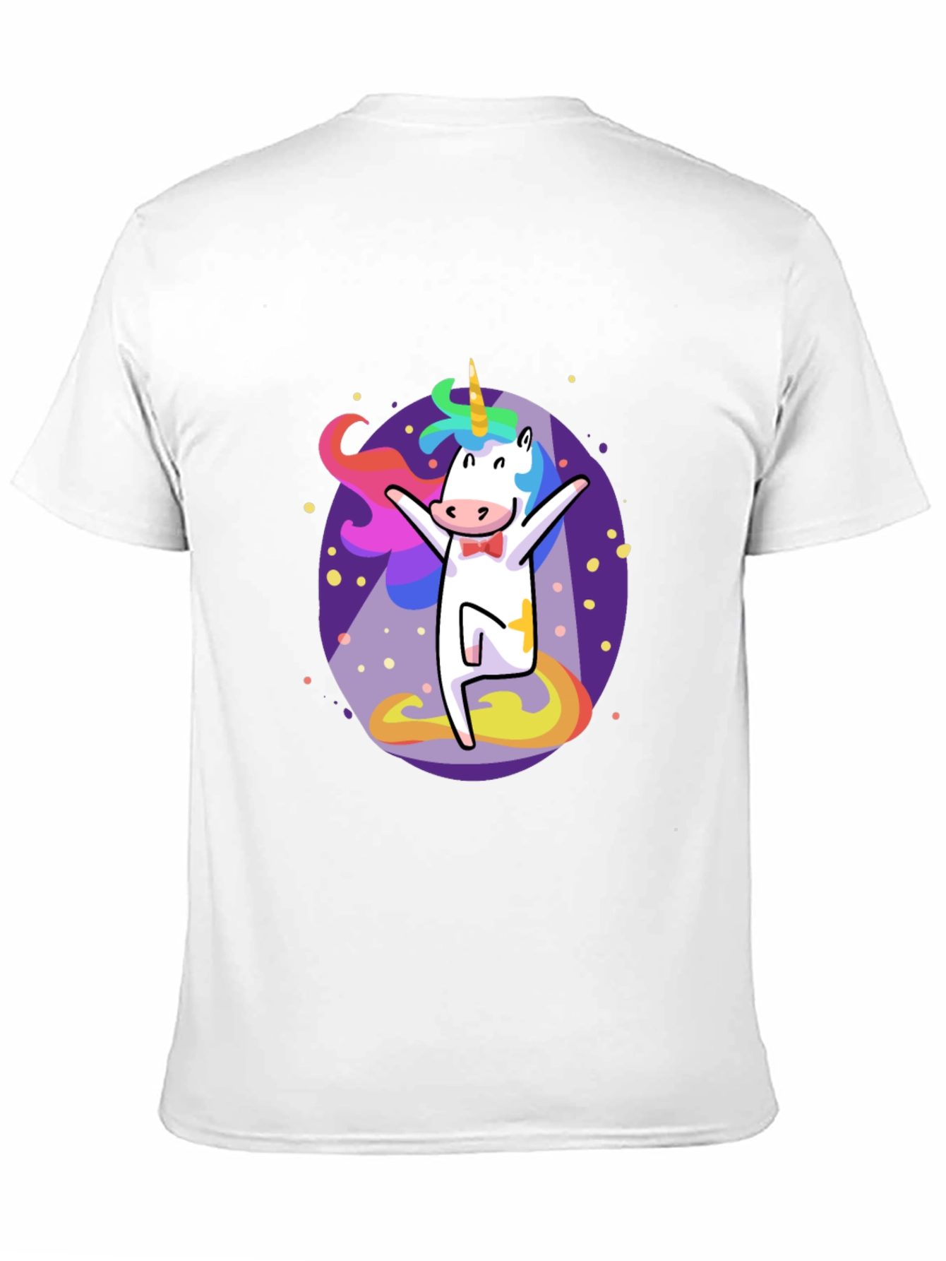 Black Funny Unicorn Graphic Tee - Men's Black T-Shirt view 11