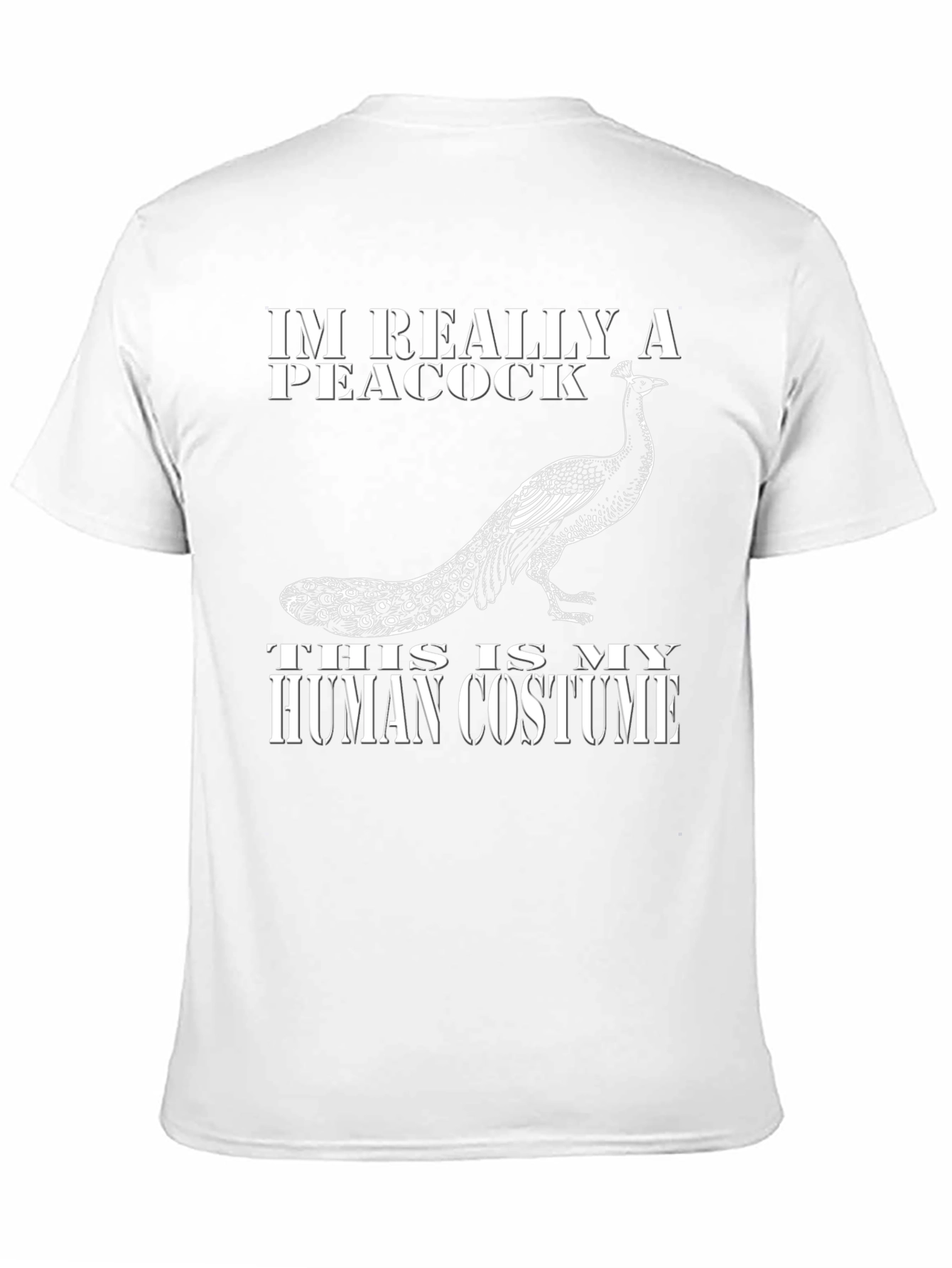 Black I'm Really a Peacock T-Shirt - Human Costume Design view 11