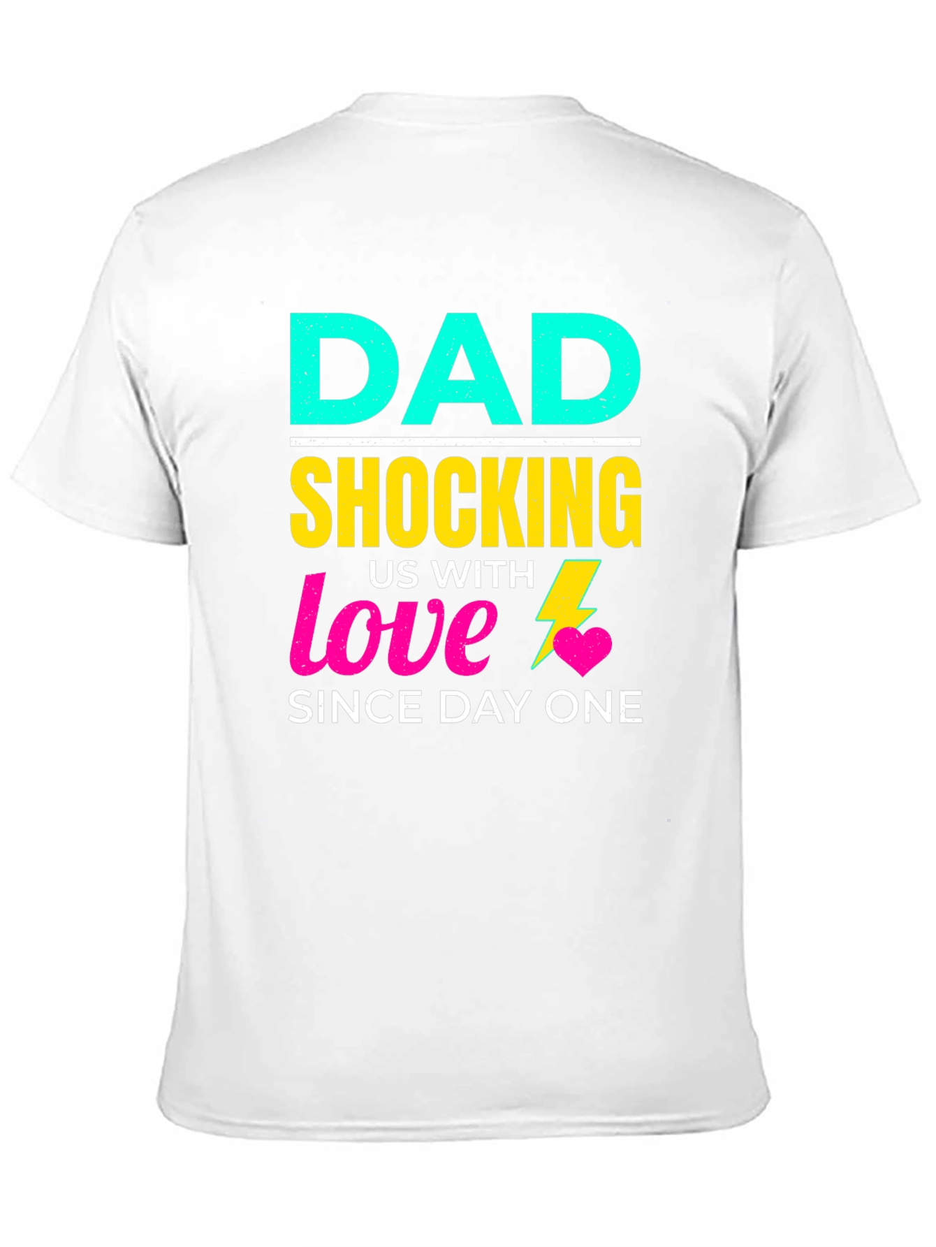 Black Funny Dad Shocking Love T-Shirt view 11