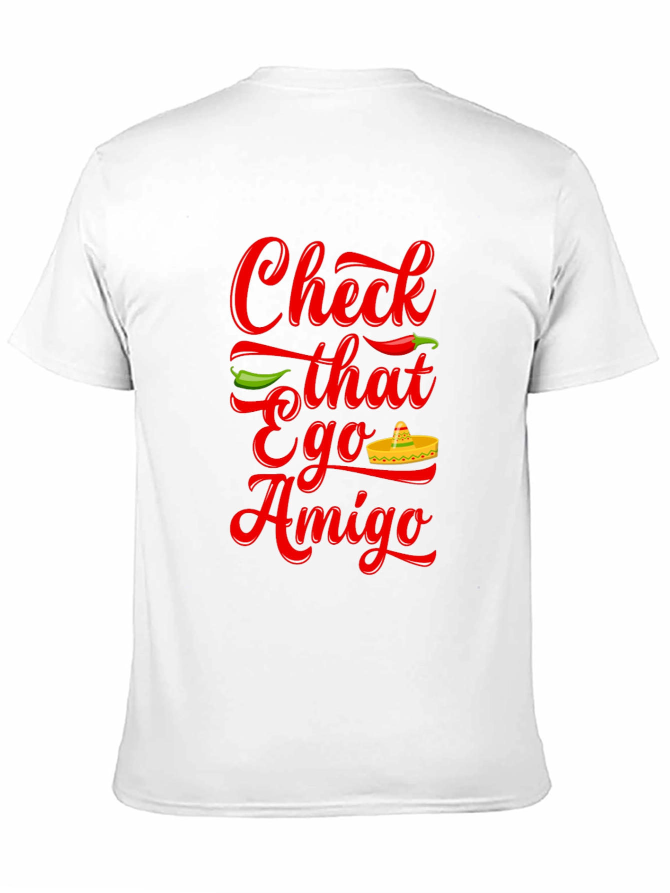 Black Check That Ego Amigo Novelty T-Shirt view 11