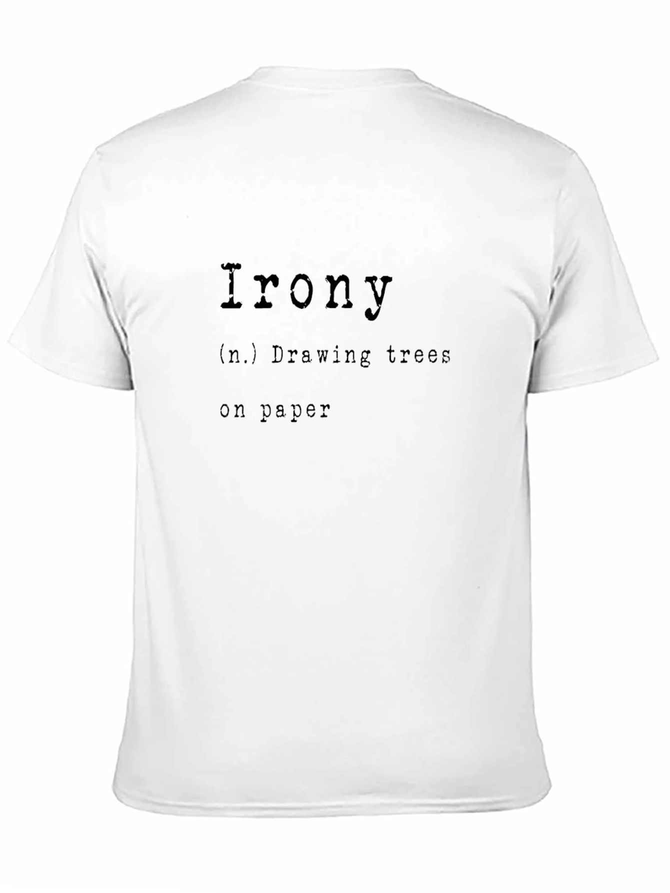 Black Irony Drawing Trees T-Shirt view 11