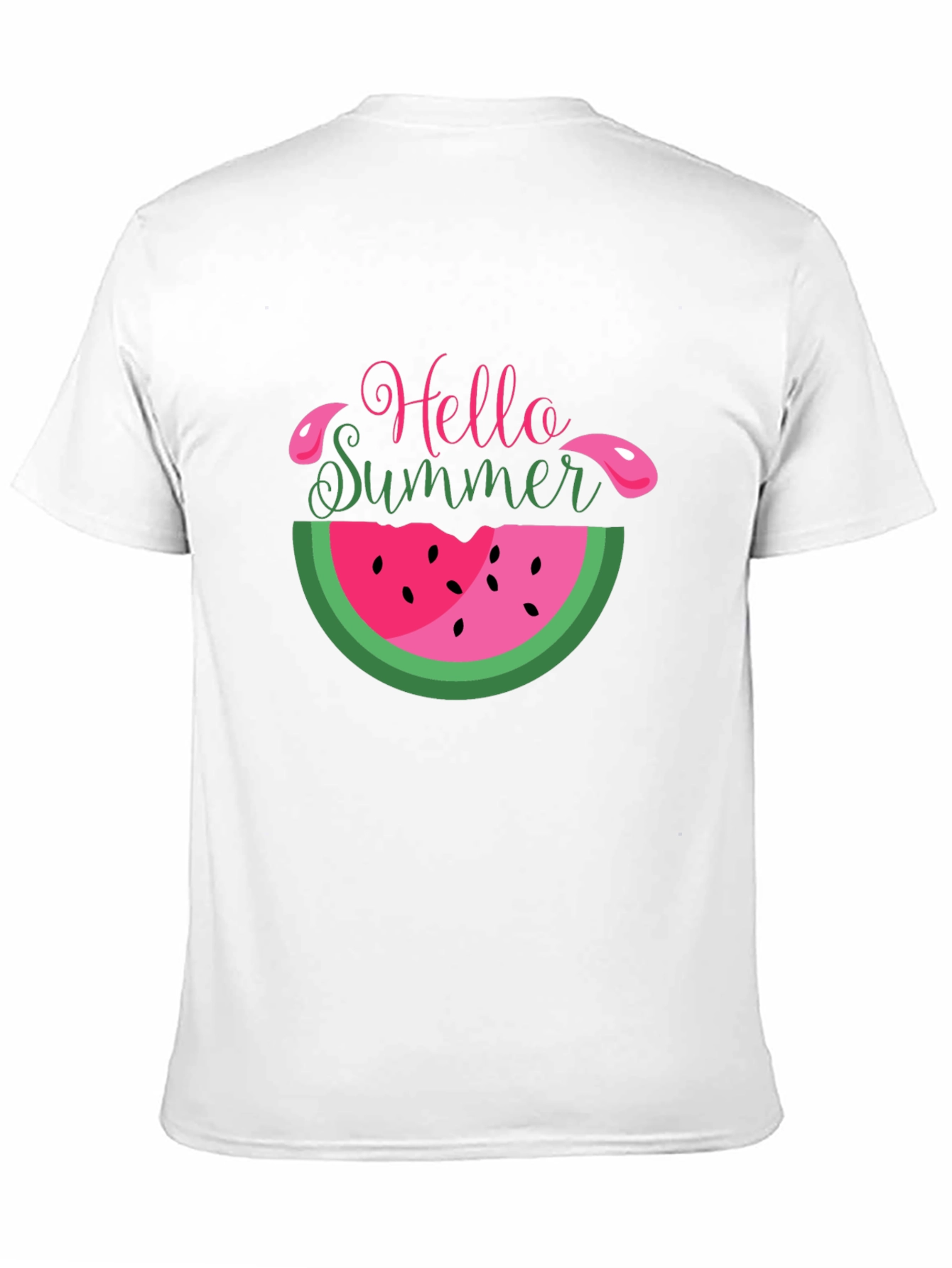 Black Hello Summer Watermelon T-Shirt view 11