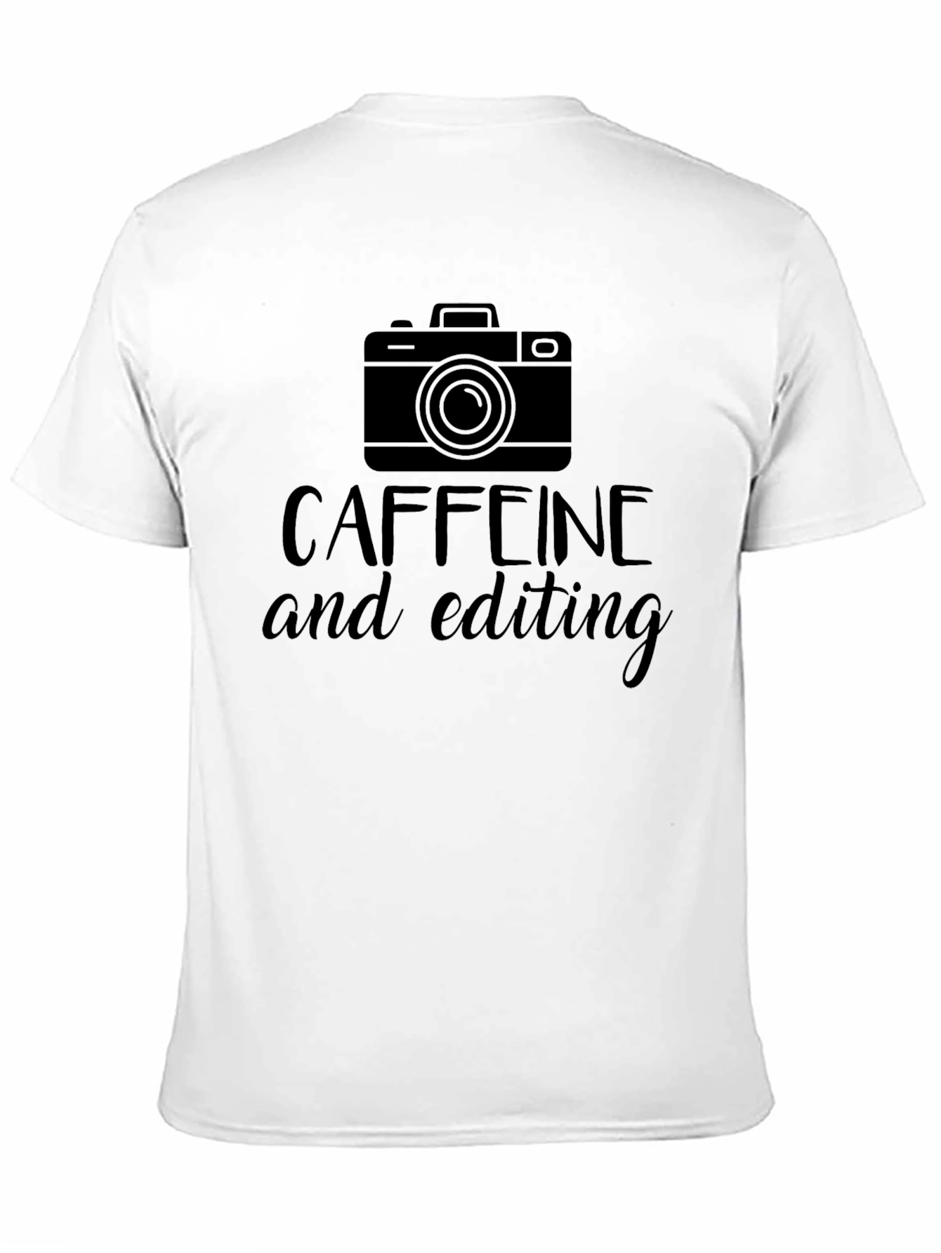 Caffeine and Editing Graphic Tee - Black - 11