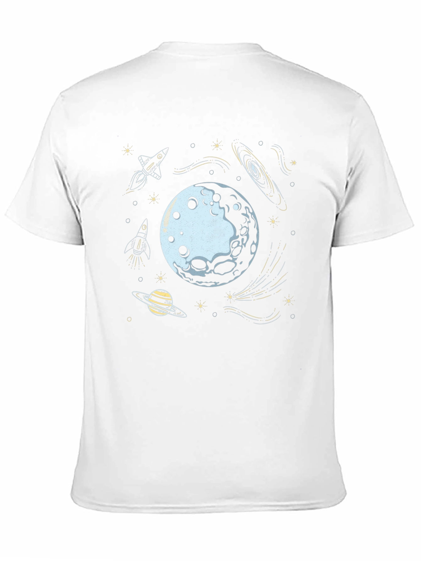 Black Space Explorer Graphic Tee - Black Cotton Blend view 11