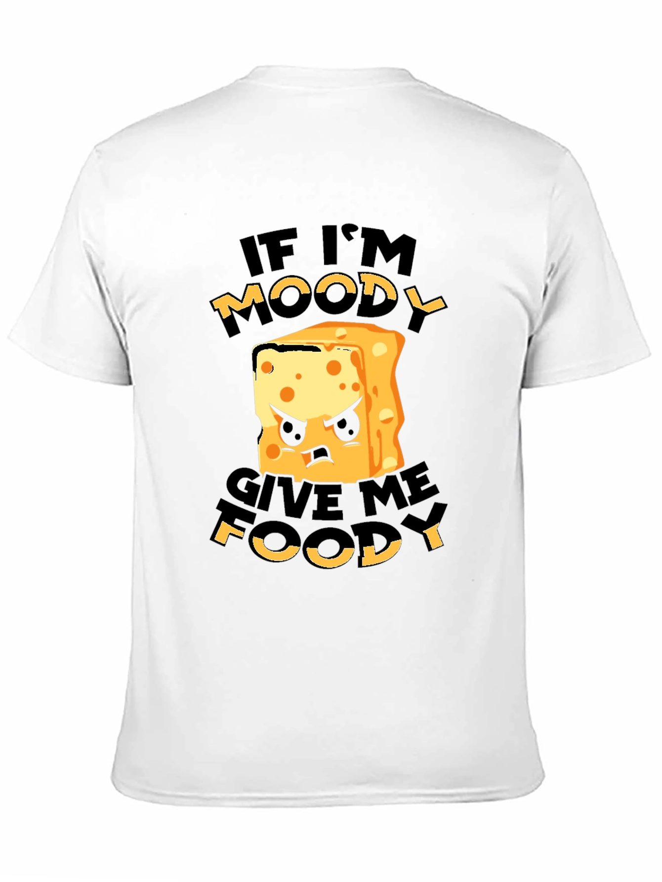 Black Moody Foodie Black T-Shirt - Funny Graphic Tee view 11
