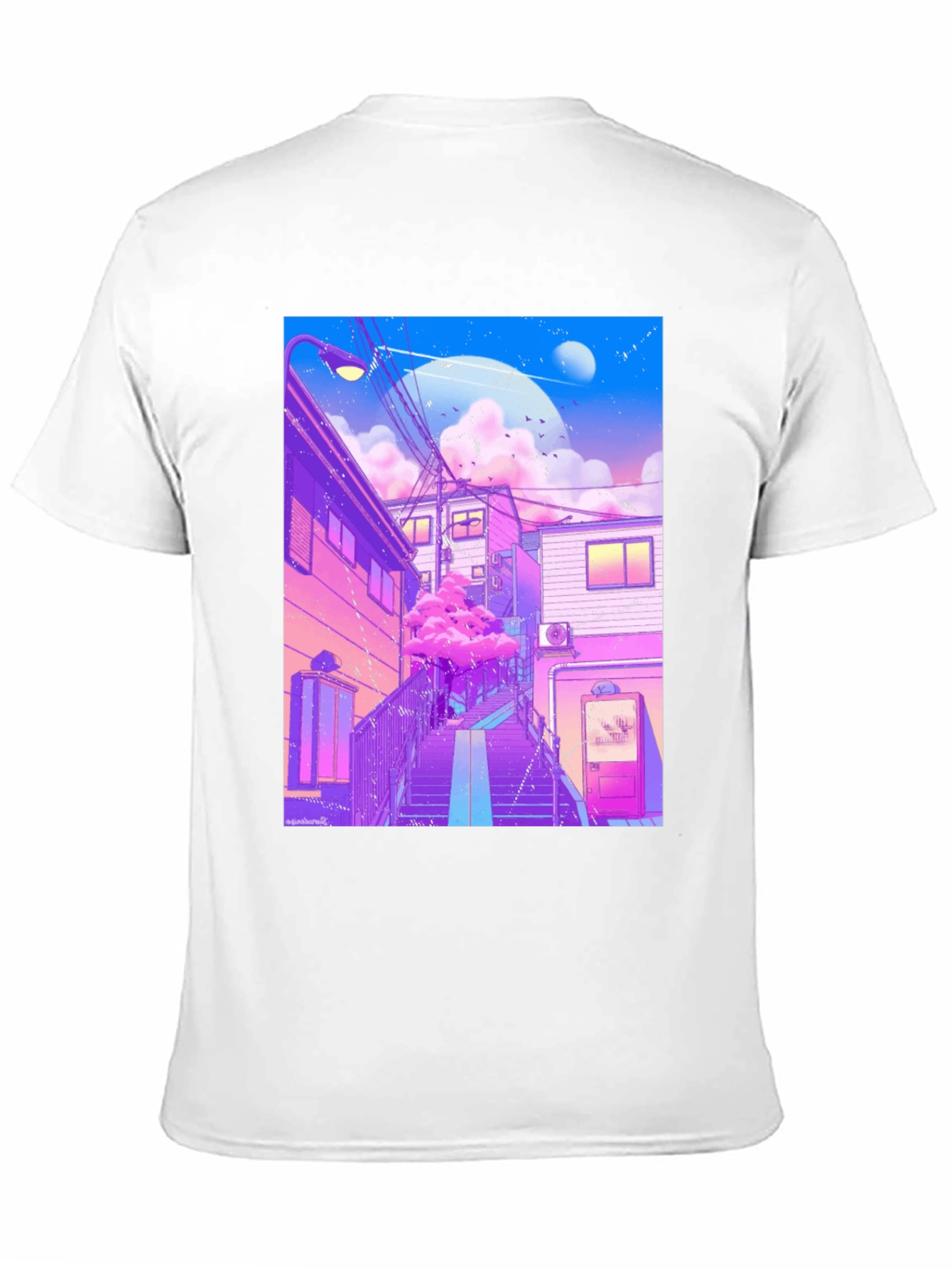 Black Anime Vaporwave Graphic Tee - Urban Aesthetic T-Shirt view 11