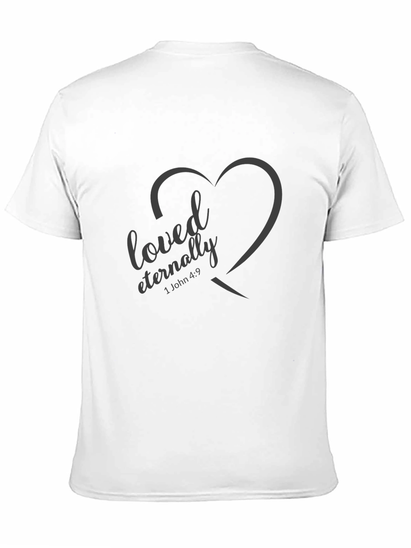 Black Loved Eternally Heart Graphic Black Tee view 11