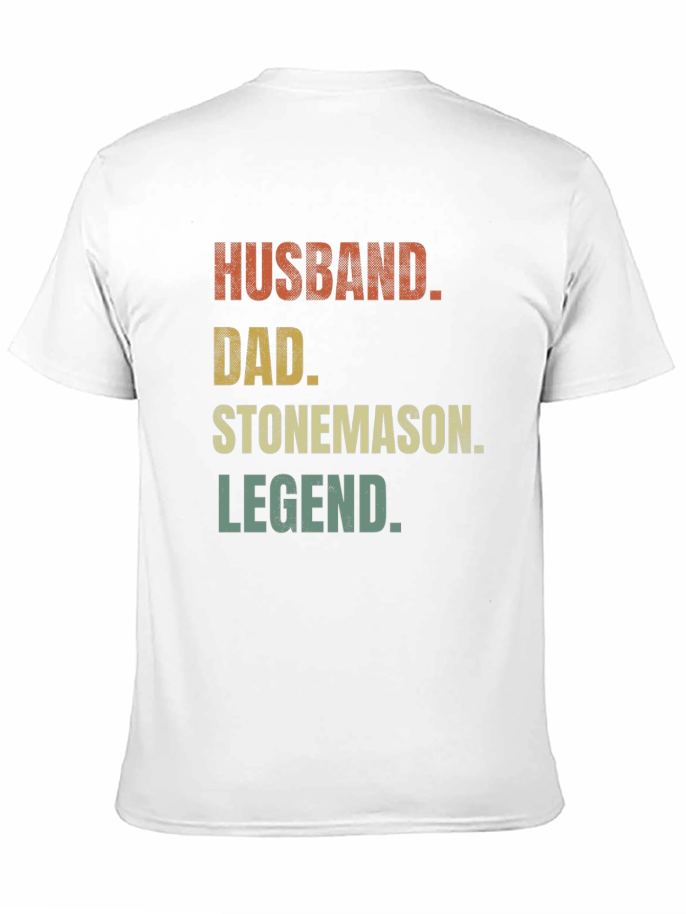 Black Husband Dad Stonemason Legend Black T-Shirt view 11