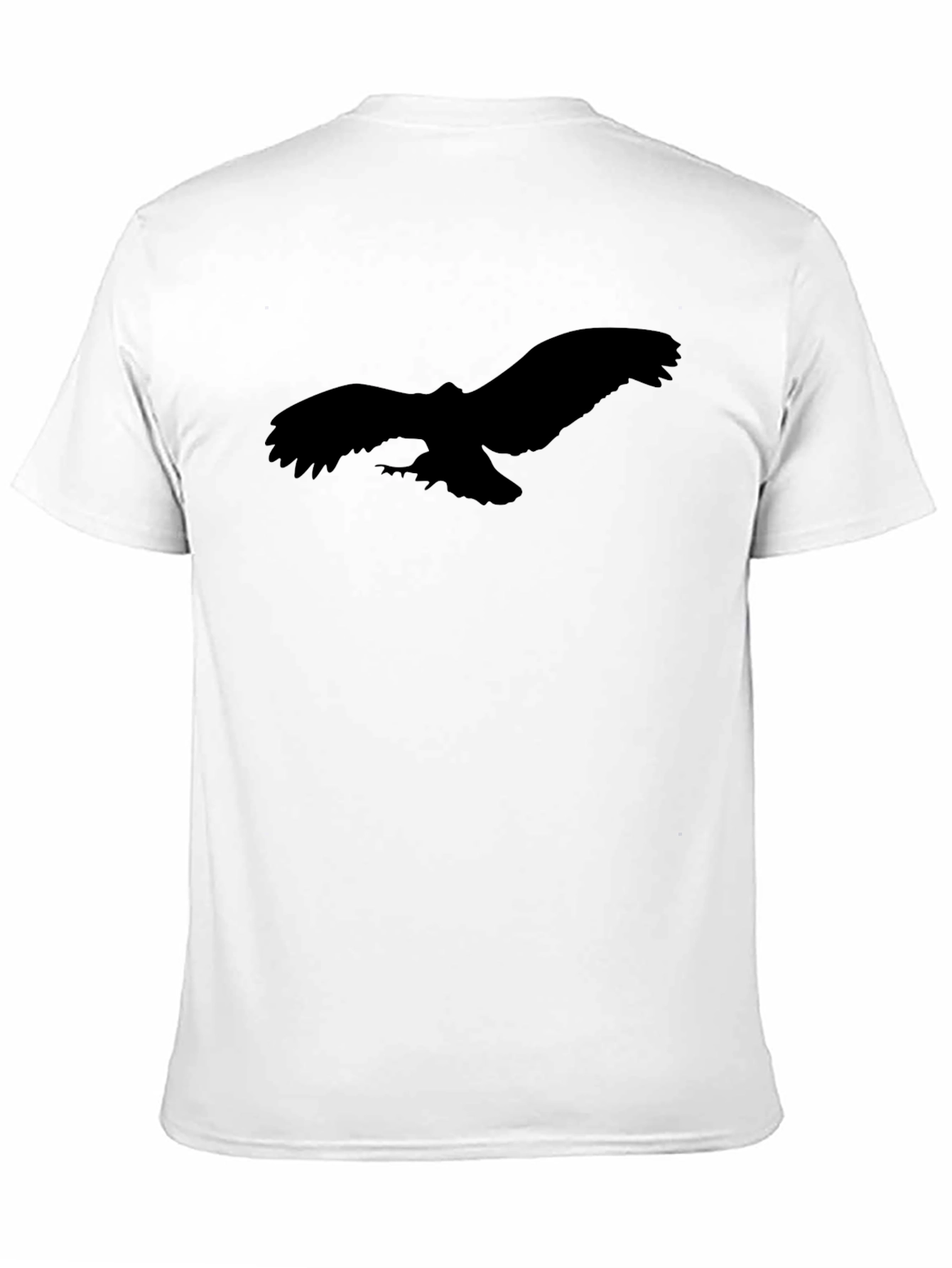 Black Black T-Shirt with Eagle Silhouette Graphic Tee view 11