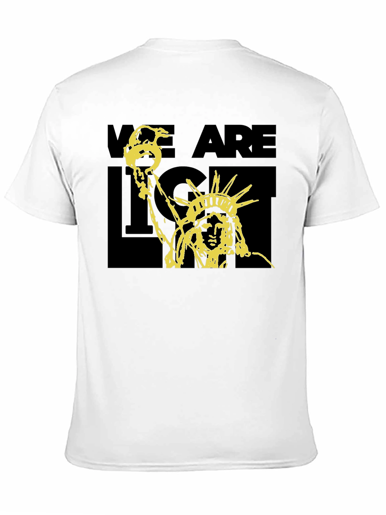 Black Statue of Liberty Graphic Print T-Shirt - Black view 11