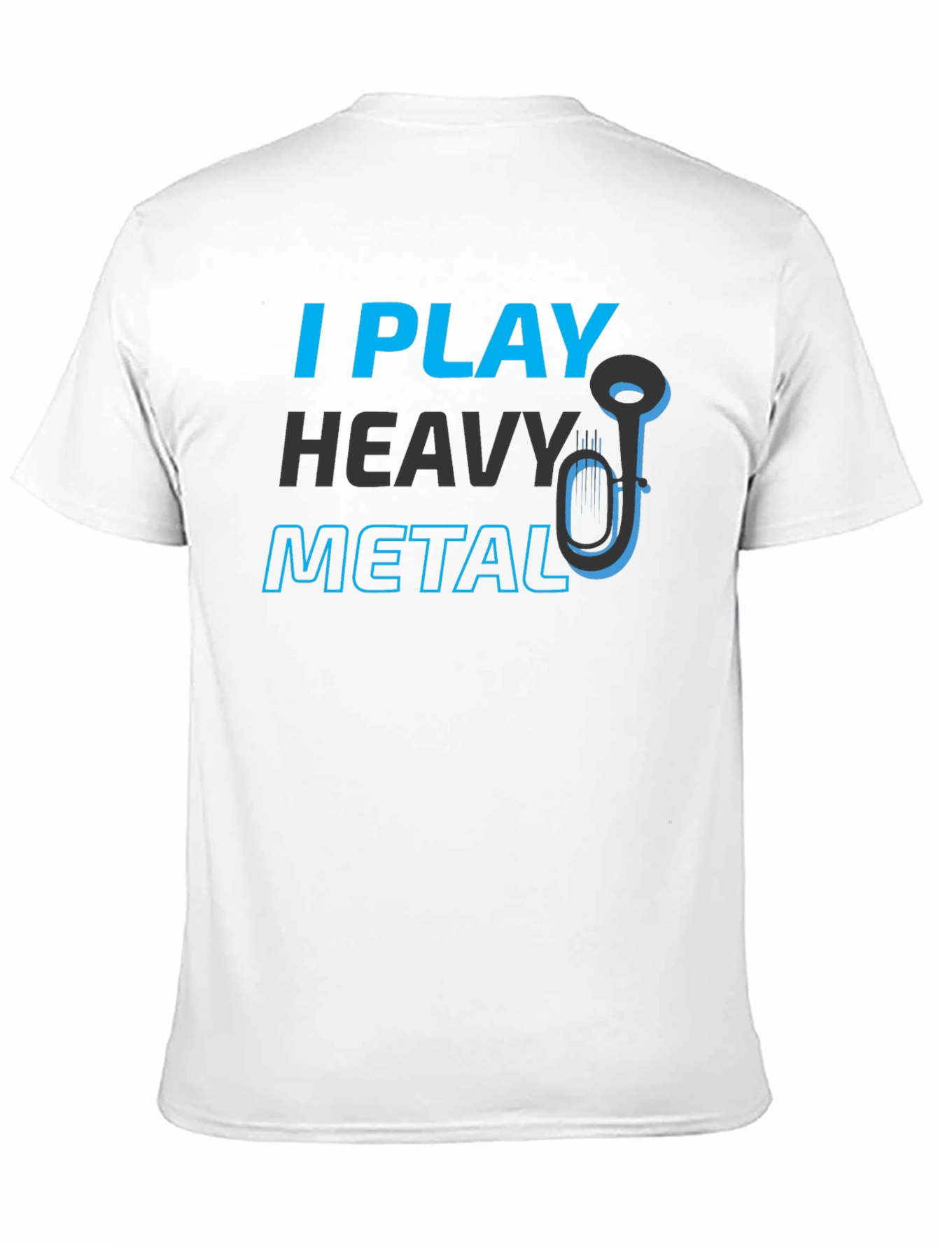 Black I Play Heavy Metal T-Shirt - Funny Musician Tee view 11