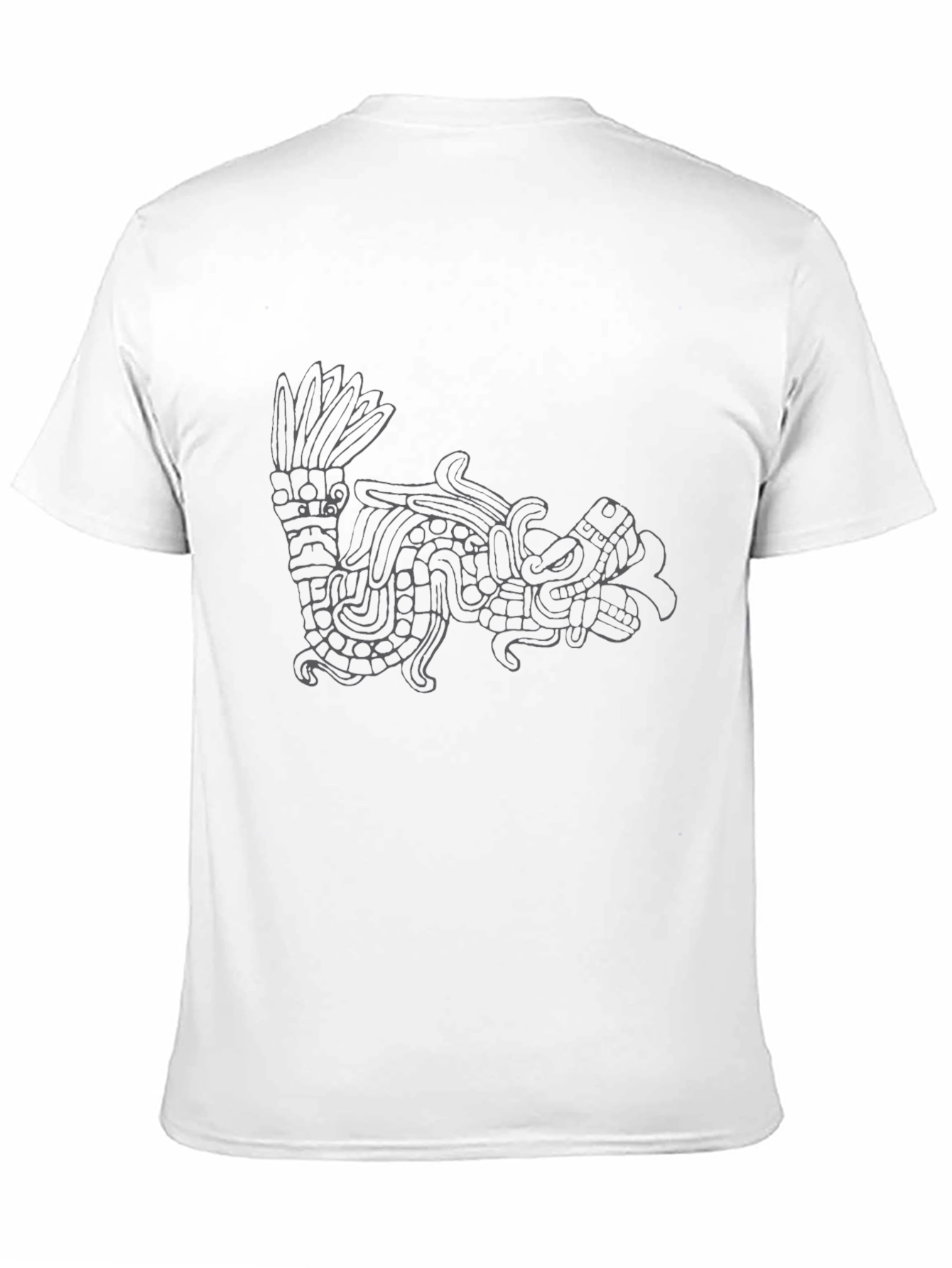 Black Aztec Serpent Graphic Print T-Shirt view 11