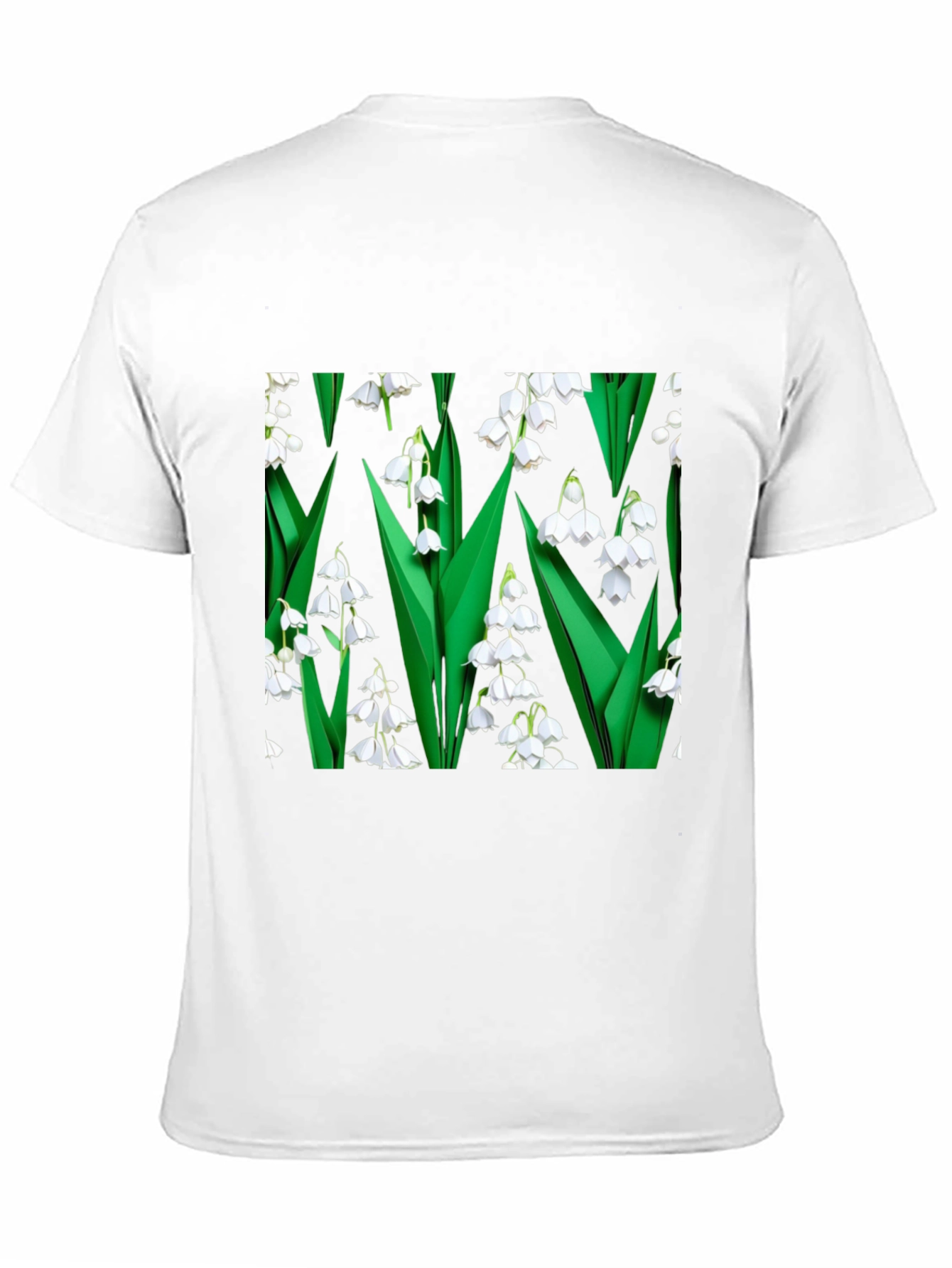 Black Lily of the Valley Print Black T-Shirt view 11