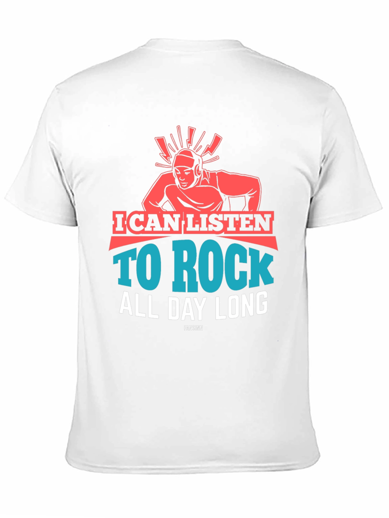 Black Rock Music Lover T-Shirt - I Can Listen All Day Long view 11
