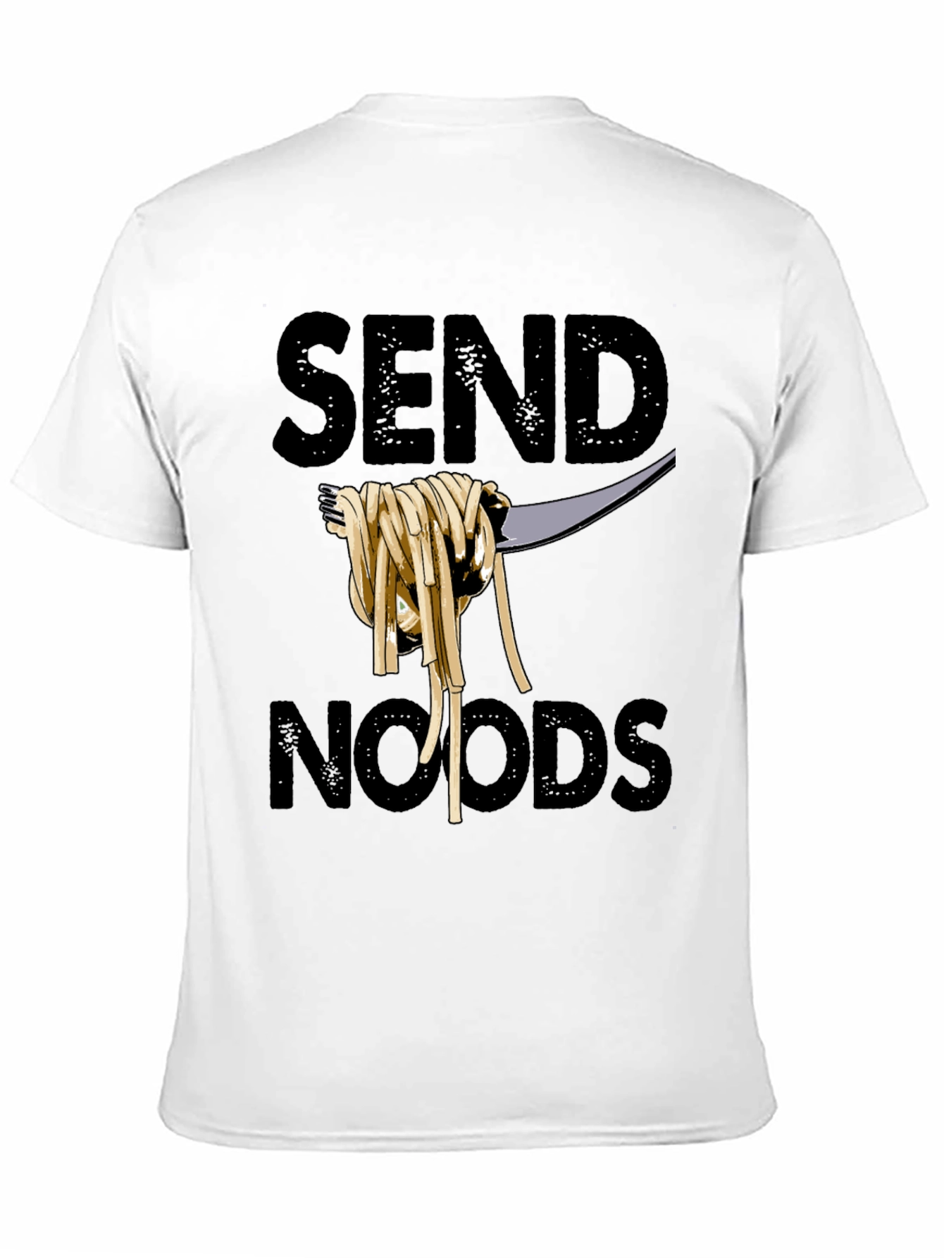 Black Send Noods Graphic Tee - Funny Pasta T-Shirt view 11