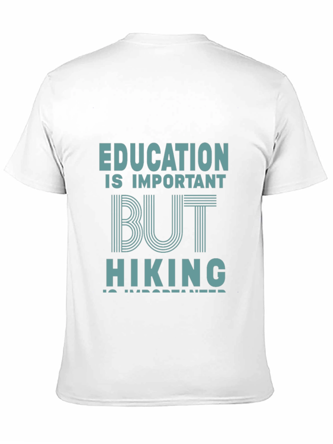 Black Education vs Hiking Tee - Mens Graphic Novelty T-Shirt view 11