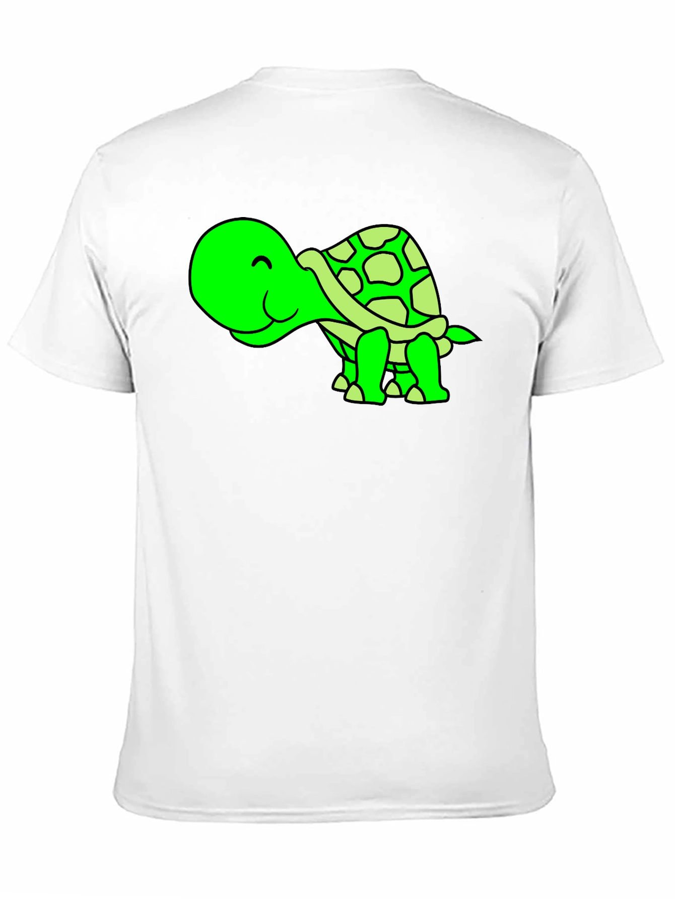 Black Cute Green Turtle Graphic Tee view 11