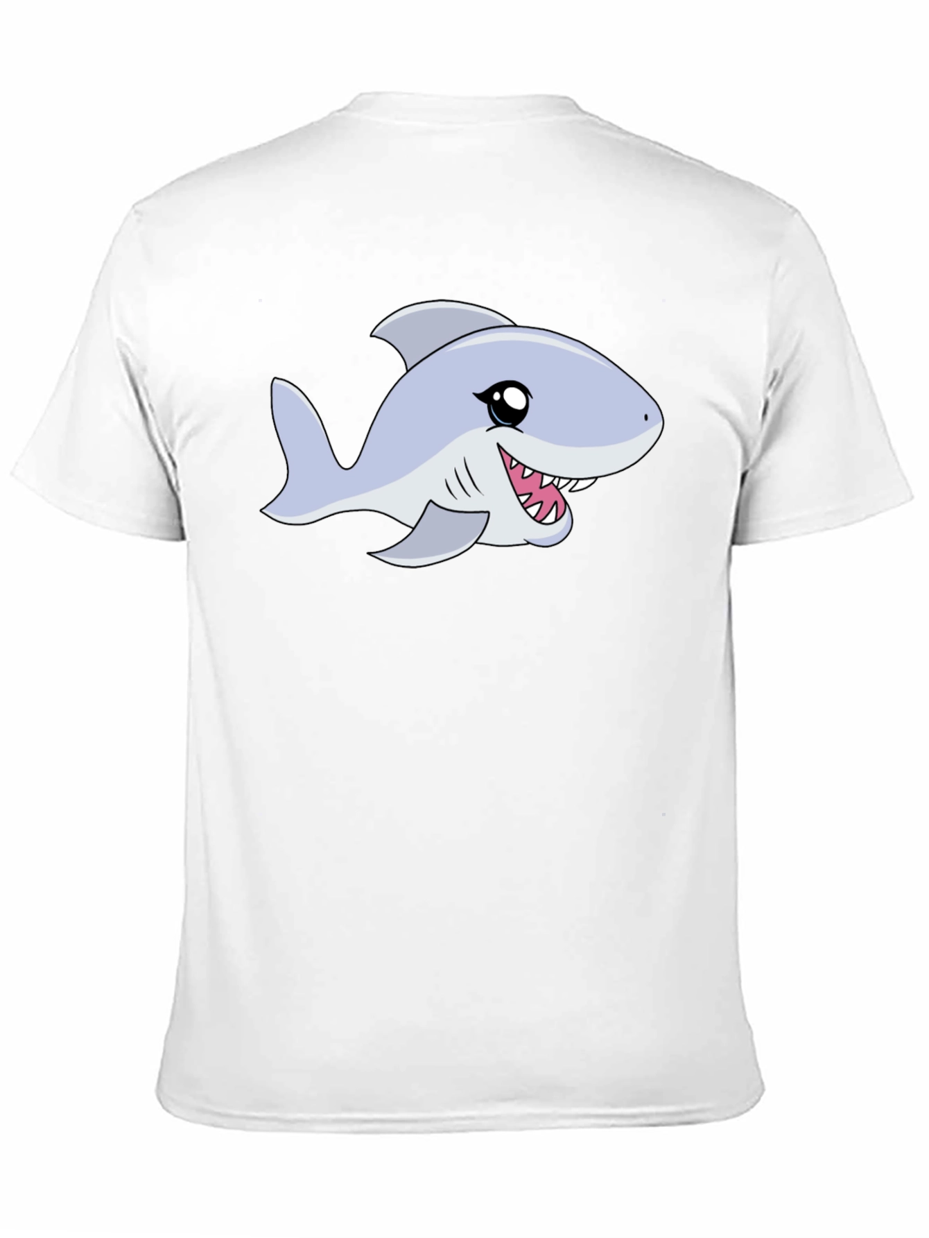 Black Cartoon Shark Graphic Tee - Black Casual Shirt view 11