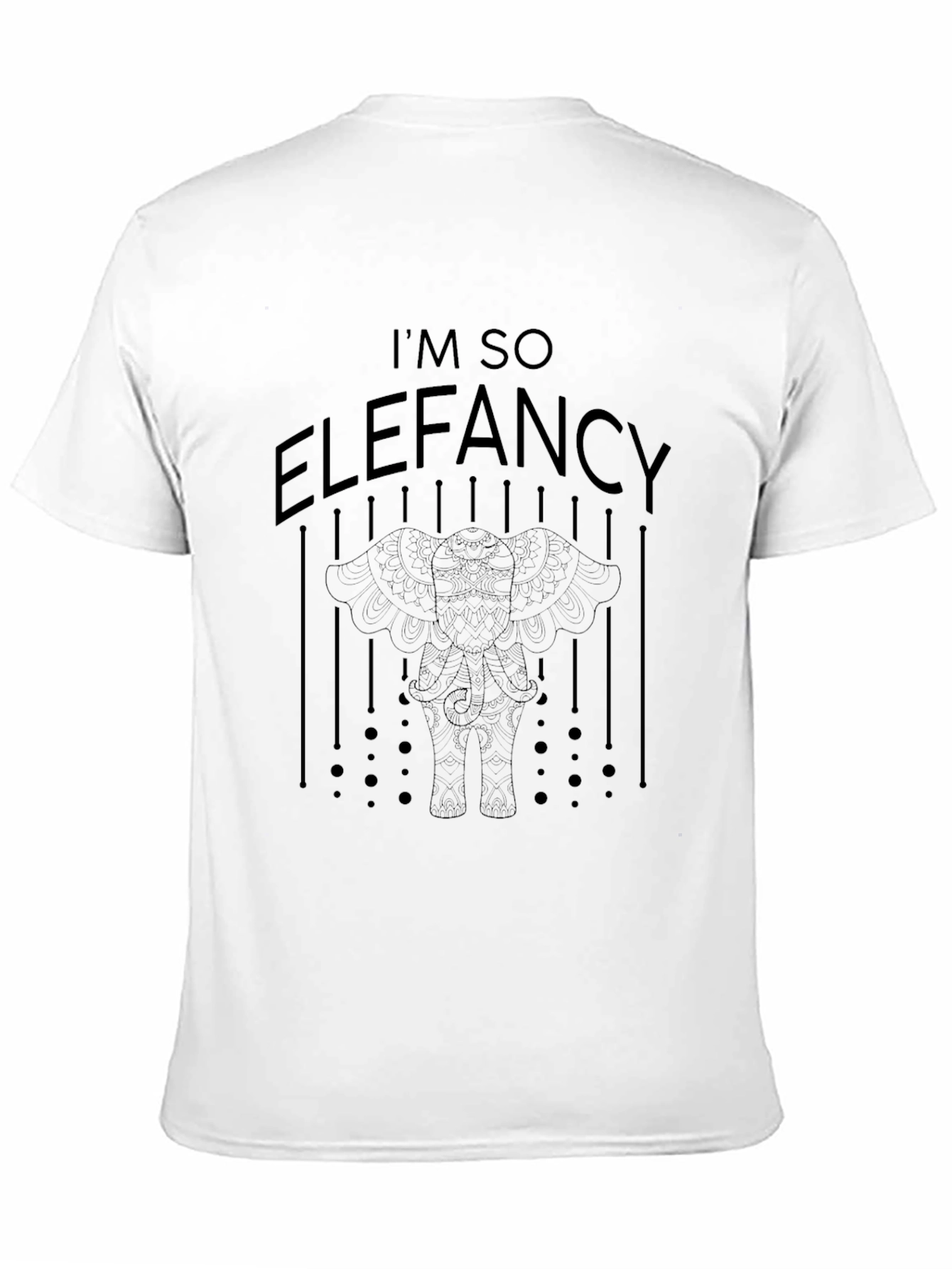 Black I'm So Elefancy Graphic Tee - Black Cotton T-Shirt view 11