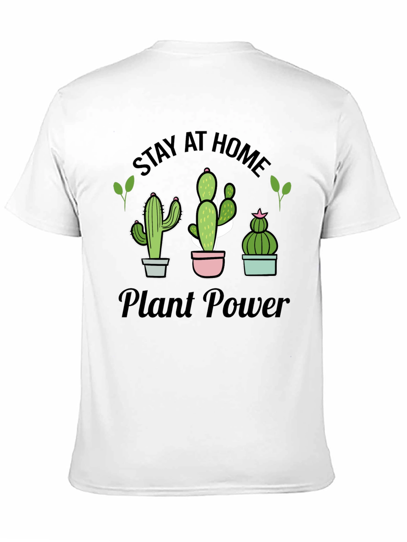 Stay At Home Plant Power T-Shirt Cactus Lover Tee - 11