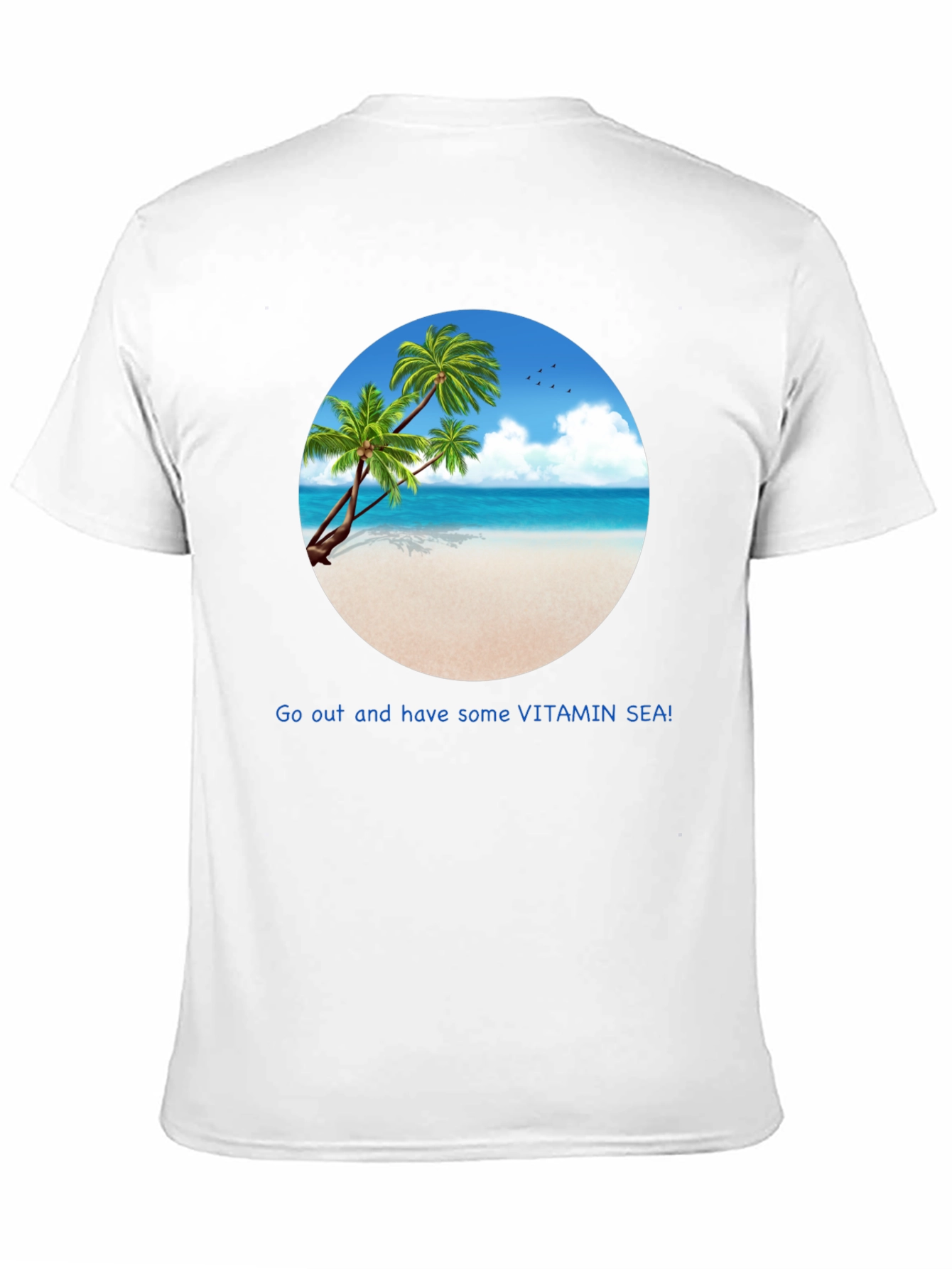 Black Vitamin Sea Beach T-Shirt - Vacation Ready! view 11