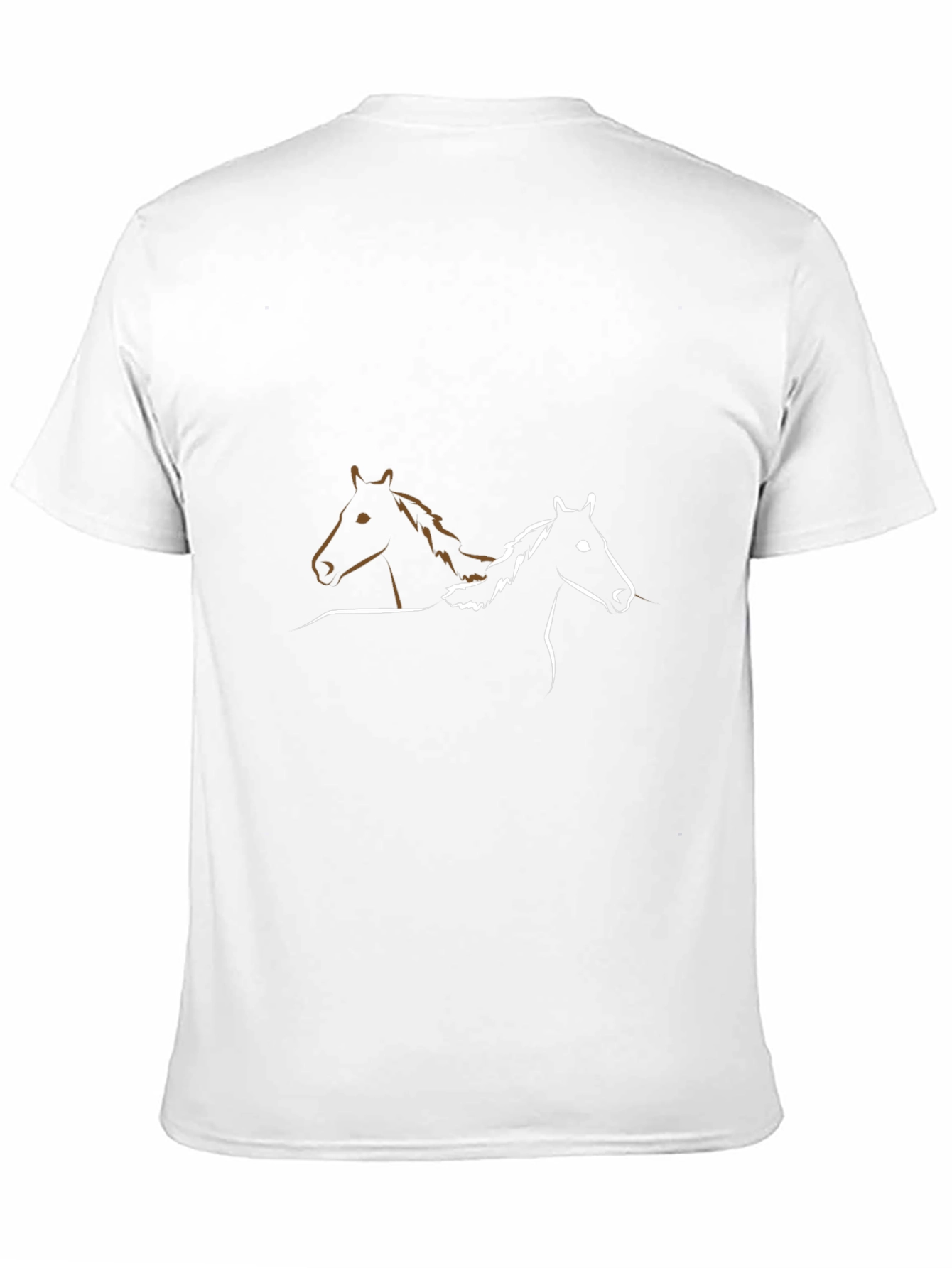 Black Two Horses Graphic T-Shirt - Black view 11