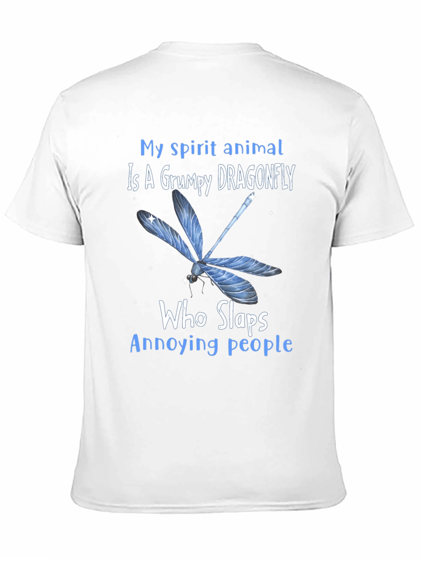 Black Grumpy Dragonfly T-Shirt: Slaps Annoying People Funny Tee view 11