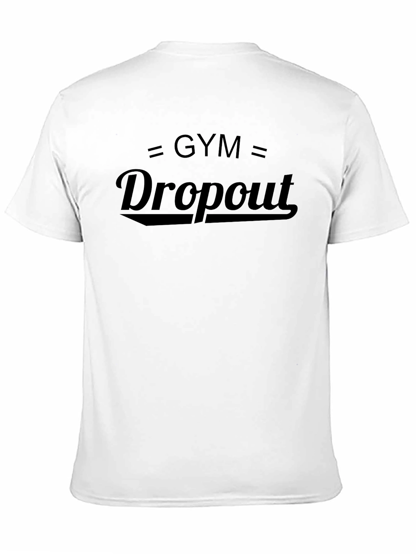Black Gym Dropout Graphic T-Shirt - Black Cotton Tee view 11