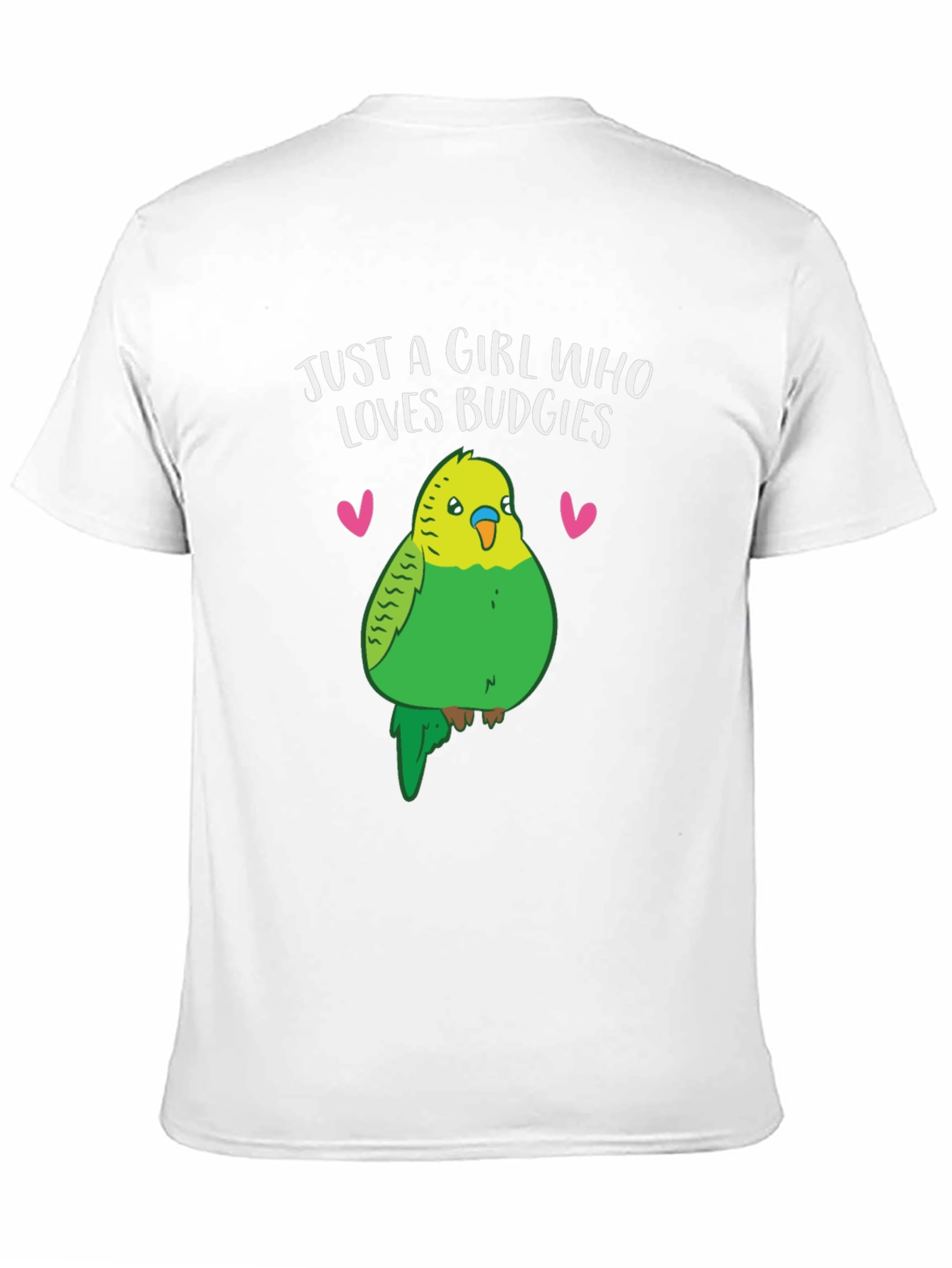 Black Just a Girl Who Loves Budgies T-Shirt - Bird Lover Tee view 11