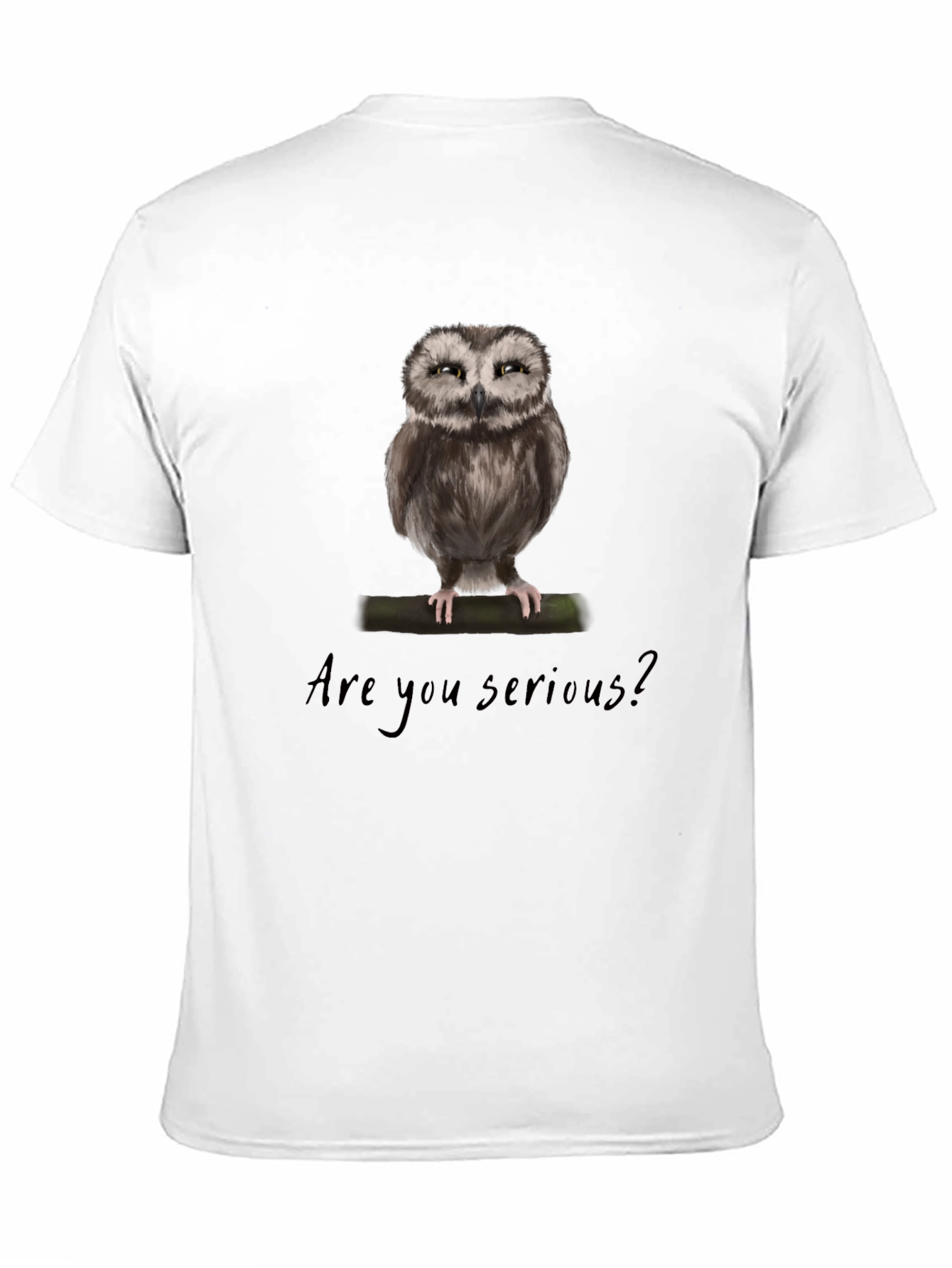 Black Funny Owl T-Shirt - Are You Serious? view 11
