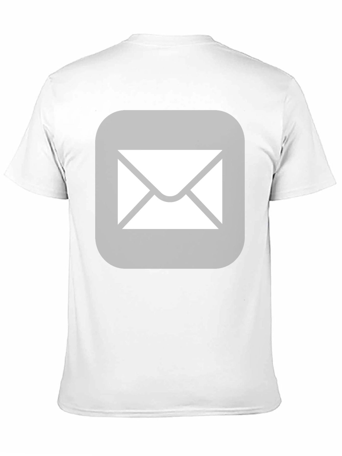 Black Men's Black T-Shirt with Email Icon view 11
