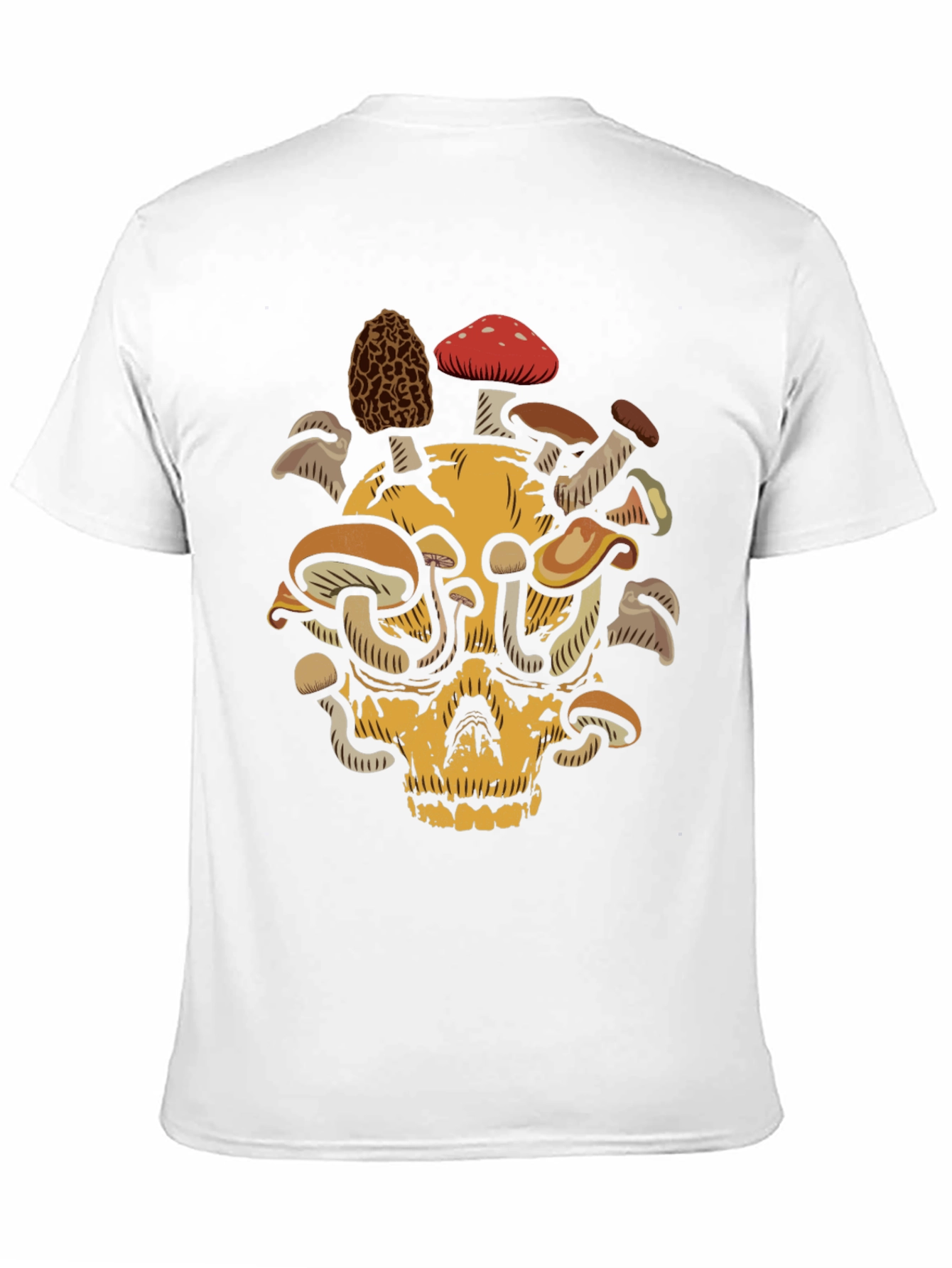 Black Skull & Mushroom Graphic Tee - Unique Design view 11