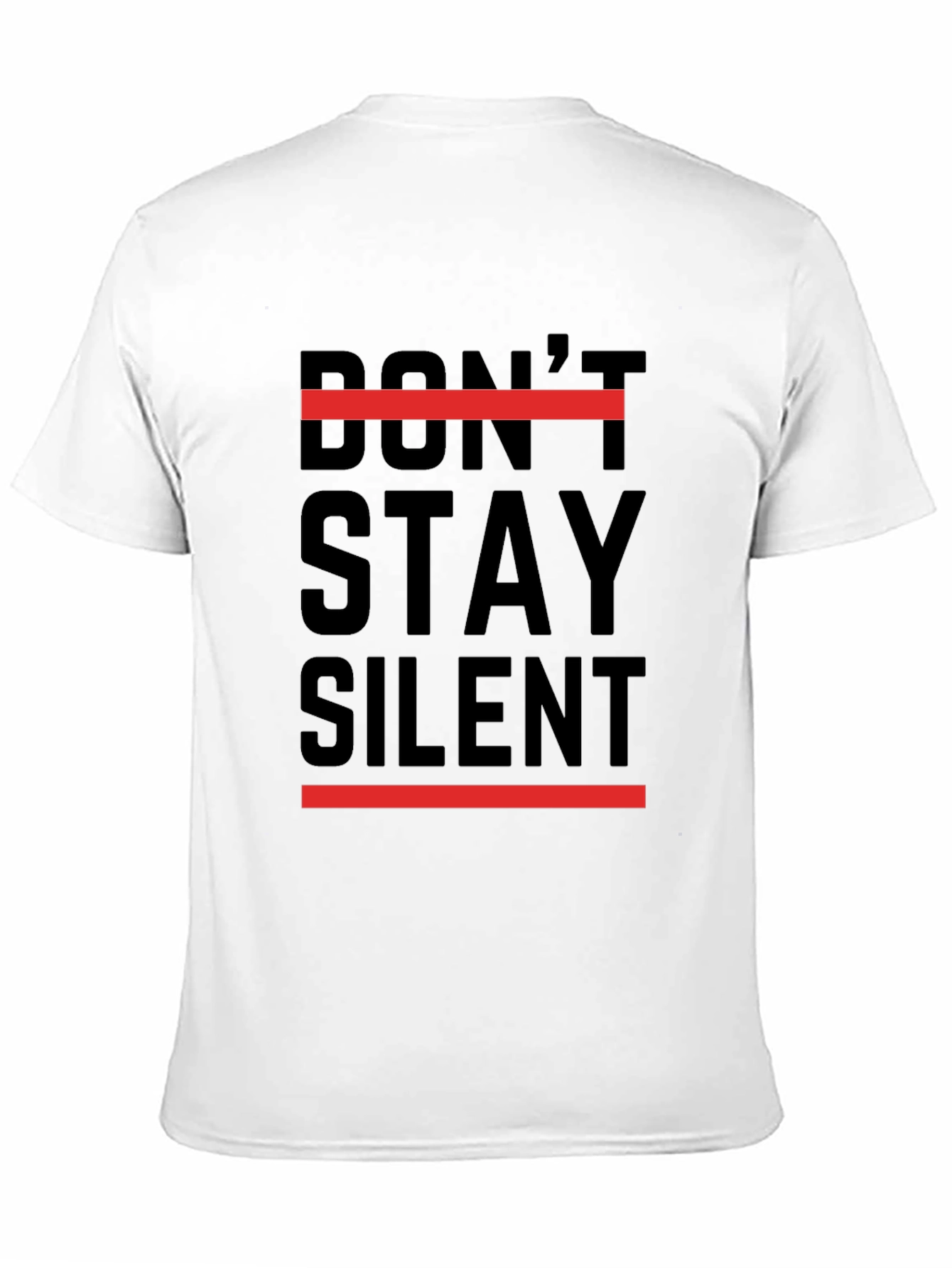 Black Don't Stay Silent Graphic Tee - Black view 11