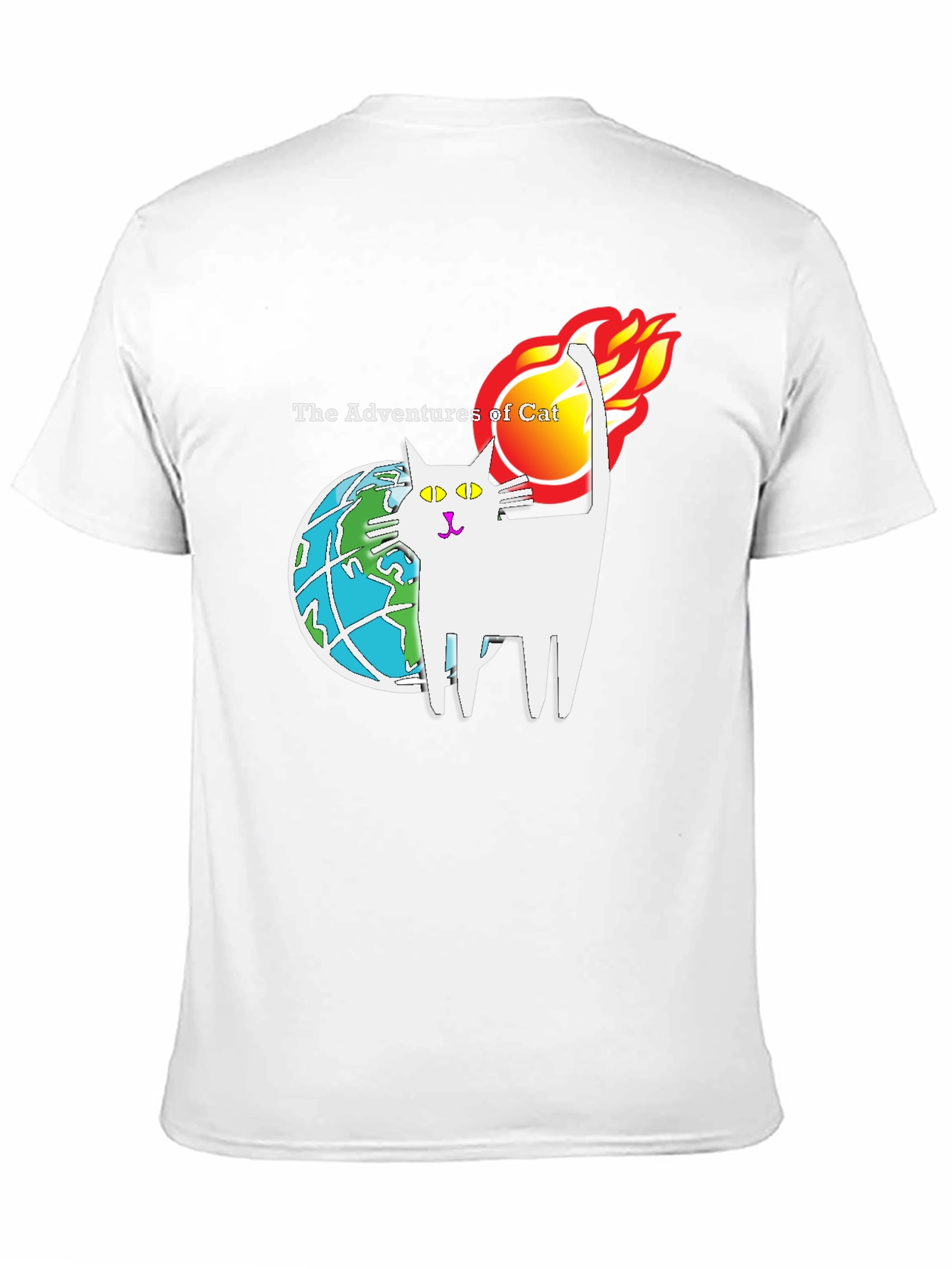 Black Adventures of Cat Graphic Tee view 11