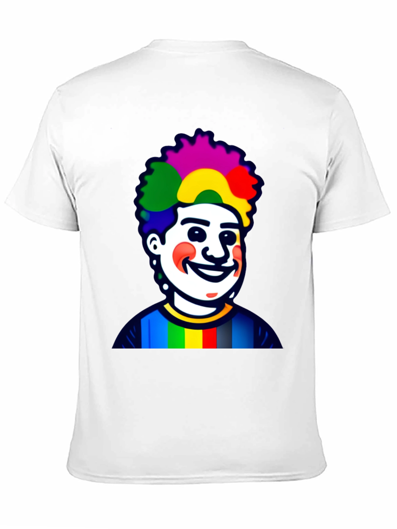 Black Colorful Clown Graphic Tee - Unisex Black Shirt view 11