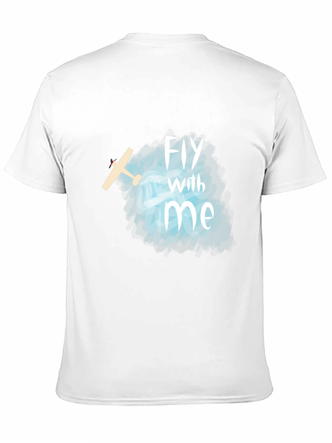 Black Fly With Me T-Shirt - Airplane Graphic Tee view 11