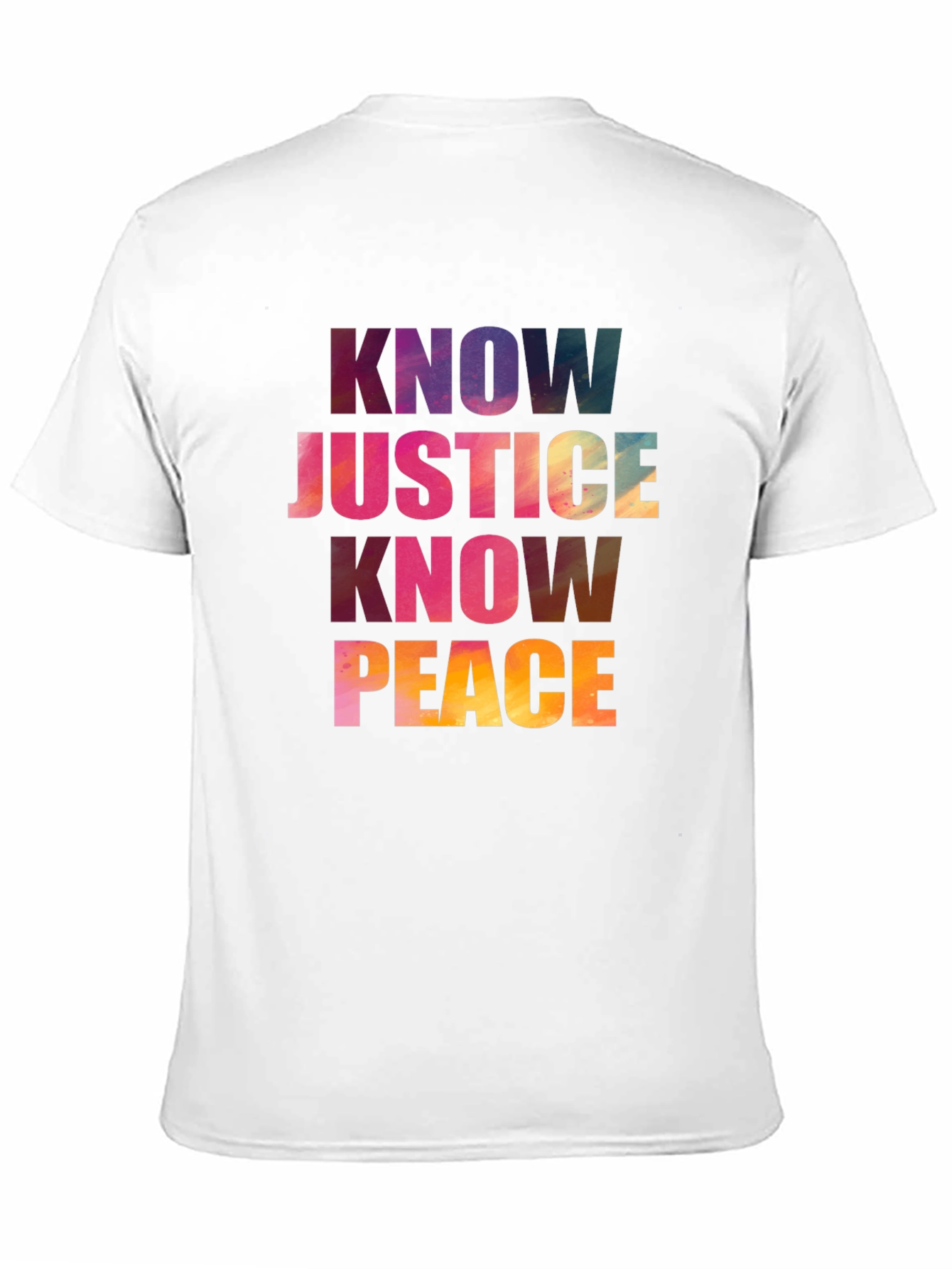 Black Know Justice Know Peace Graphic T-Shirt view 11