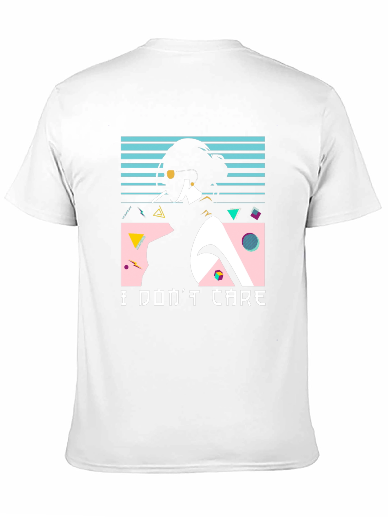 Black Retro "I Don't Care" Graphic Tee view 11