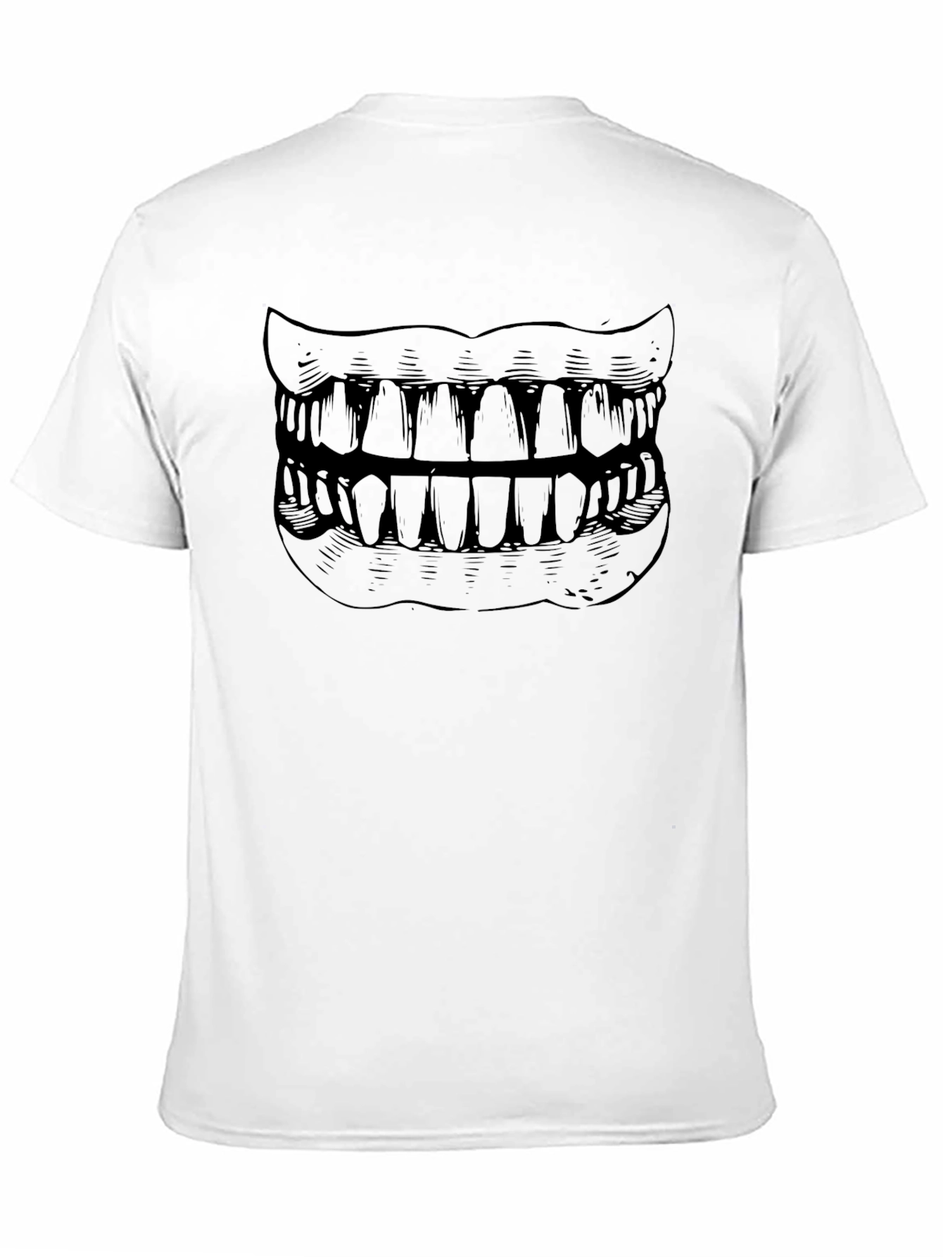 Black Creepy Grin Graphic Tee - Black Humor Shirt view 11