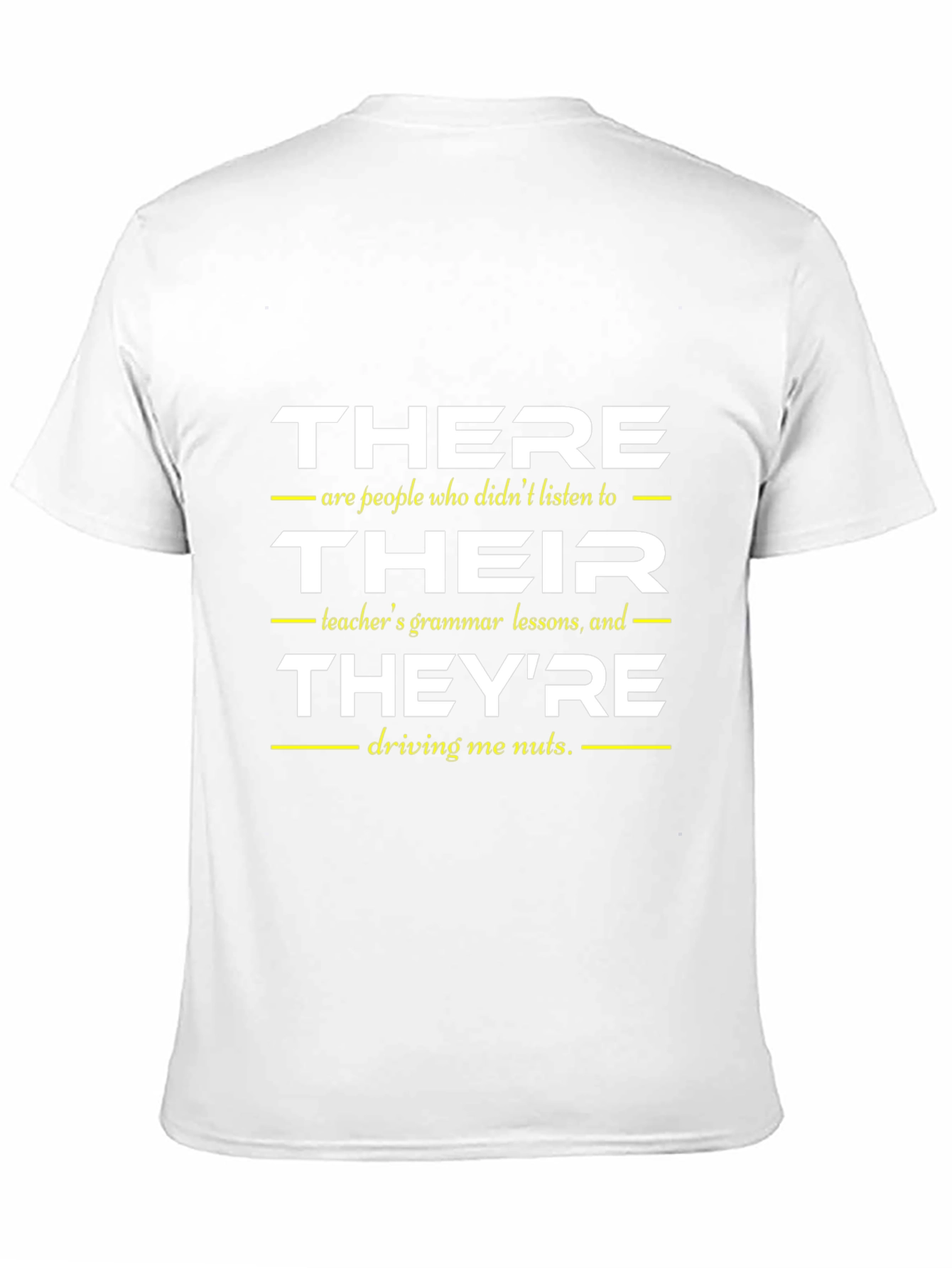 Black Grammar Humor T-Shirt - There Their They're view 11