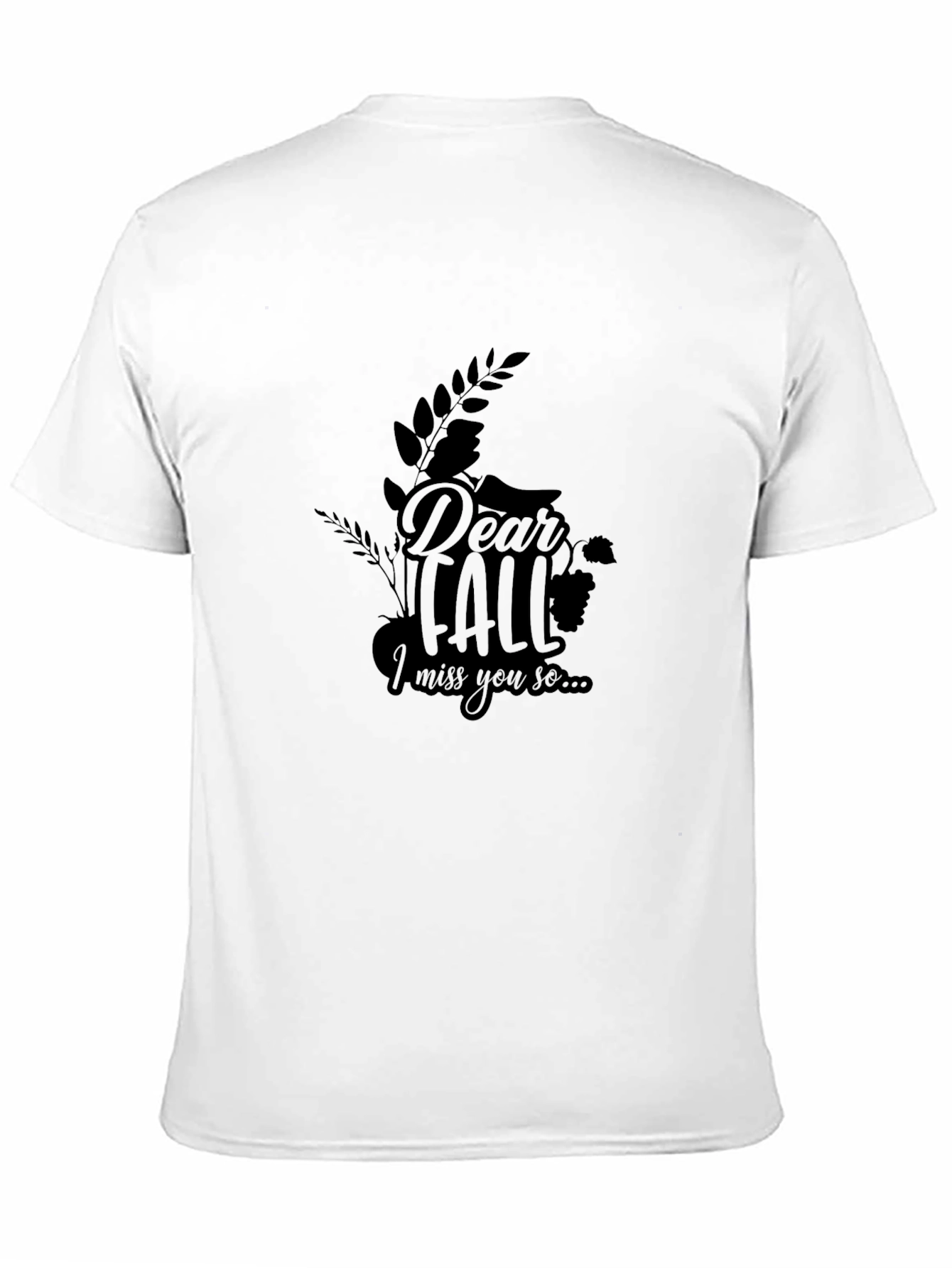 Black Dear Fall Graphic Tee - Unisex Black T-Shirt view 11